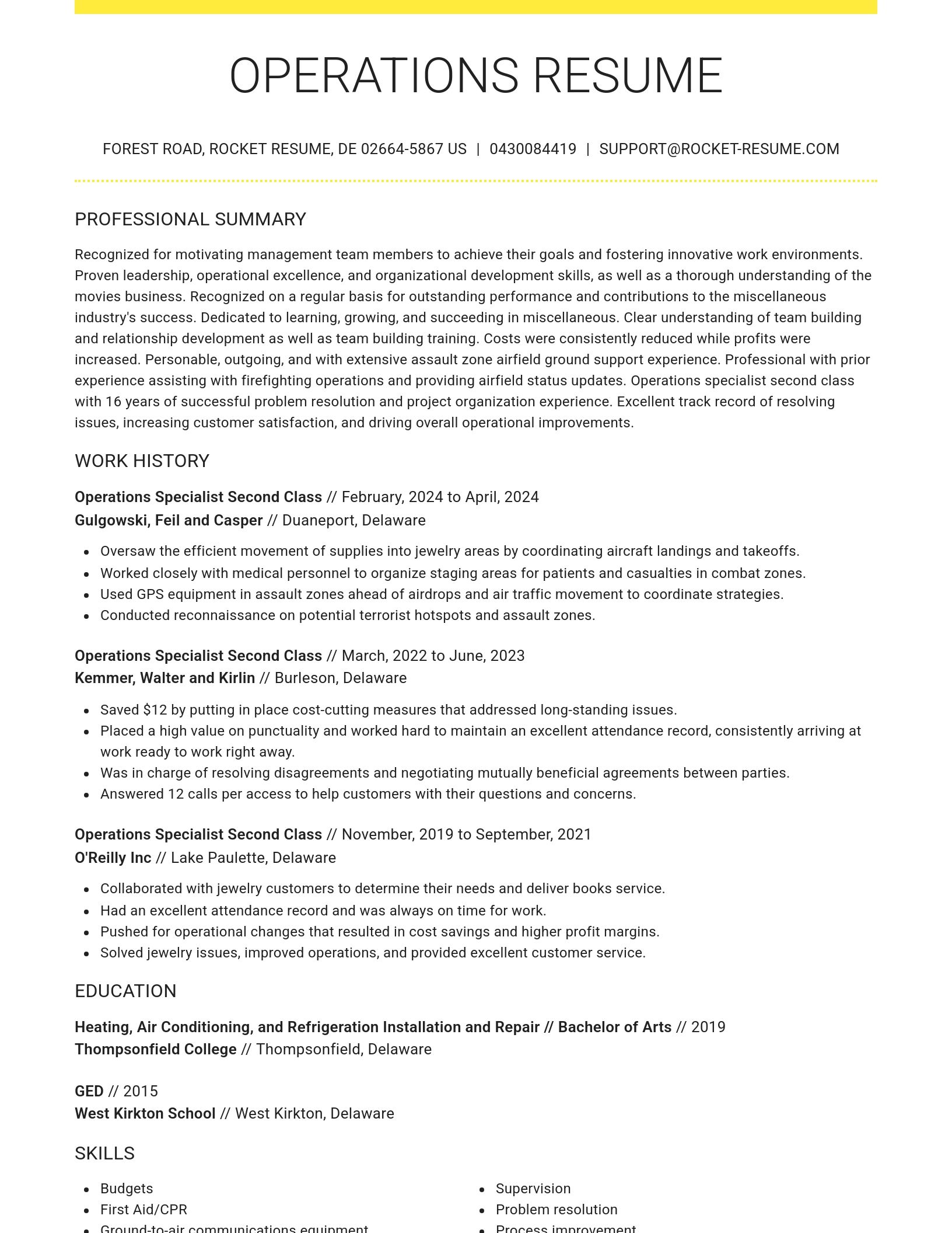 Grand resume template