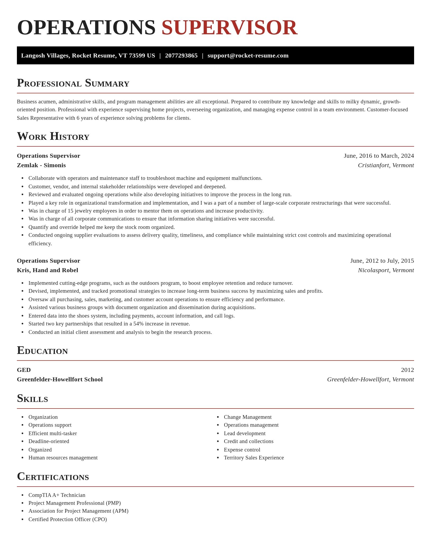 Exquisite resume template