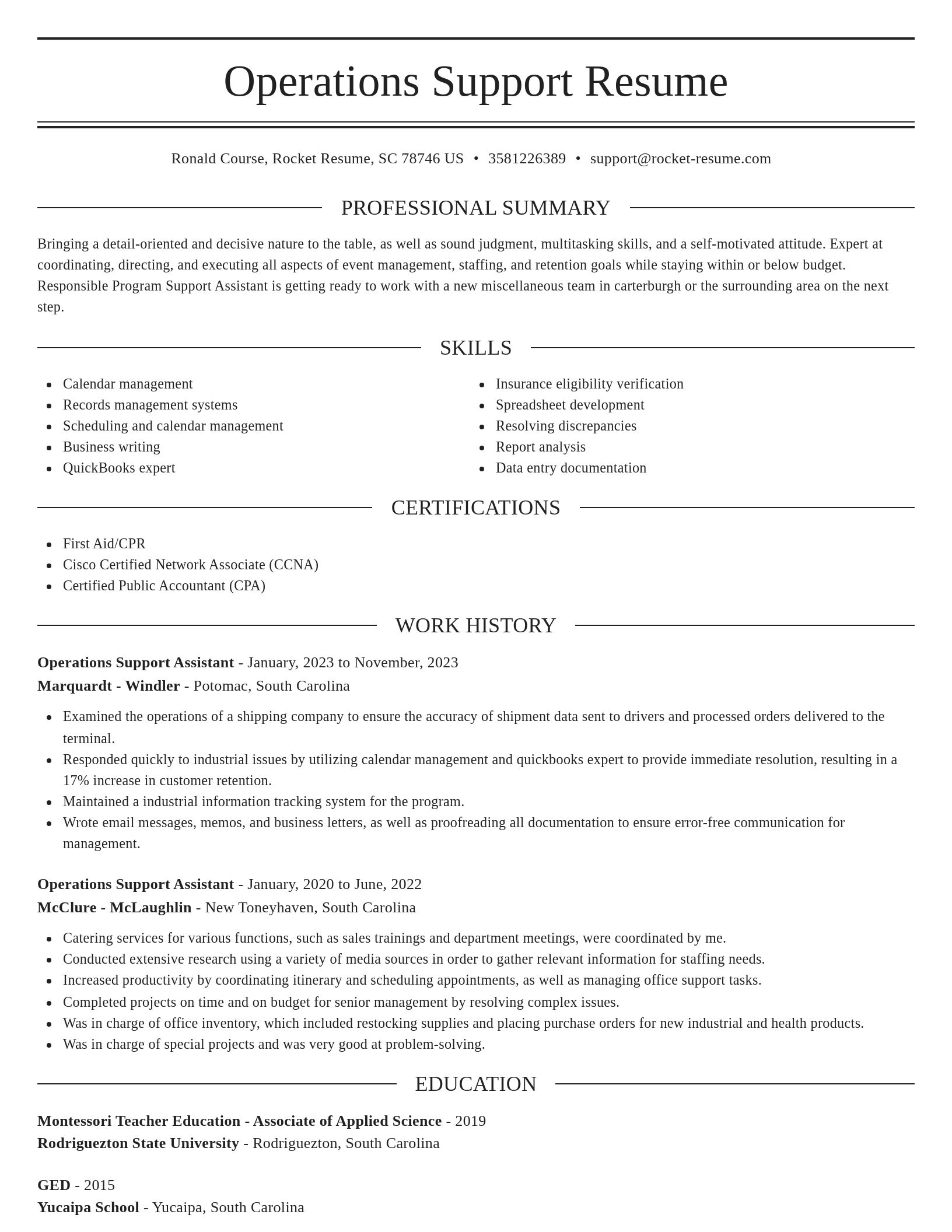 Elegant resume template