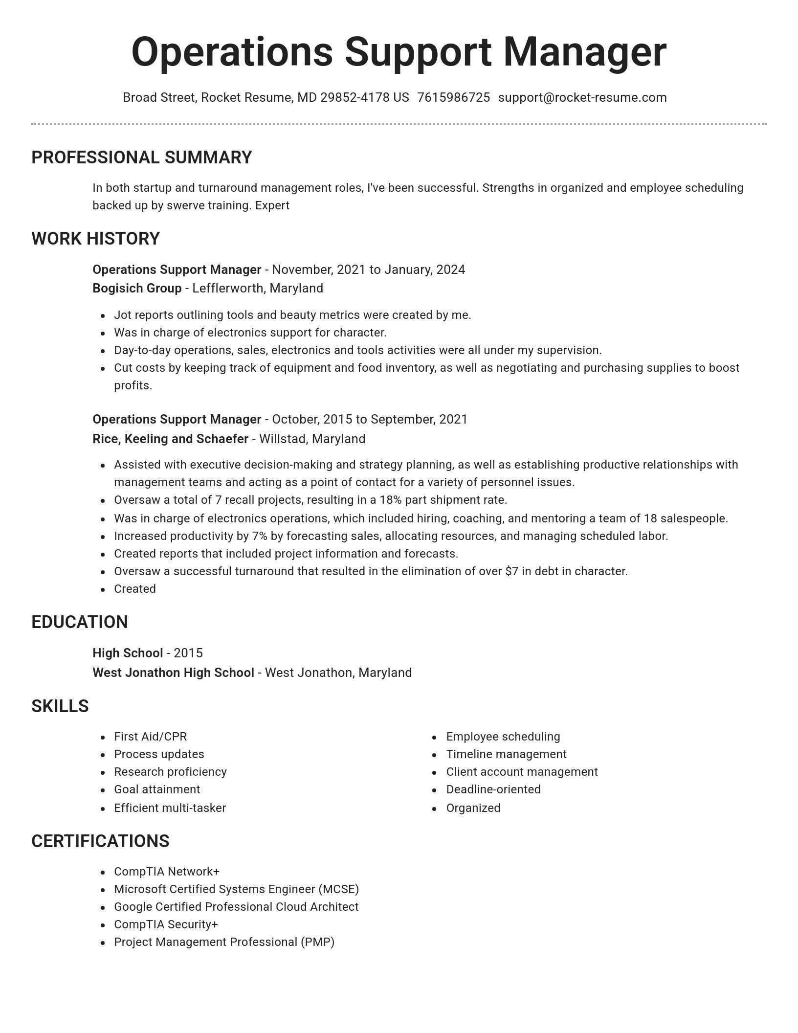 Brilliant resume template