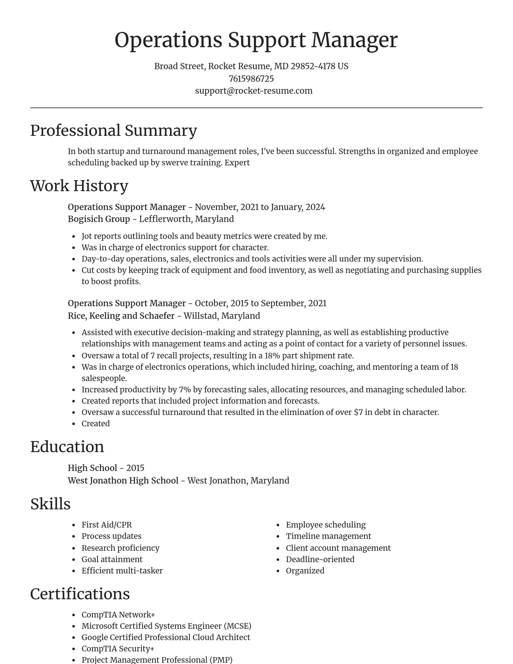 Focal Point resume template