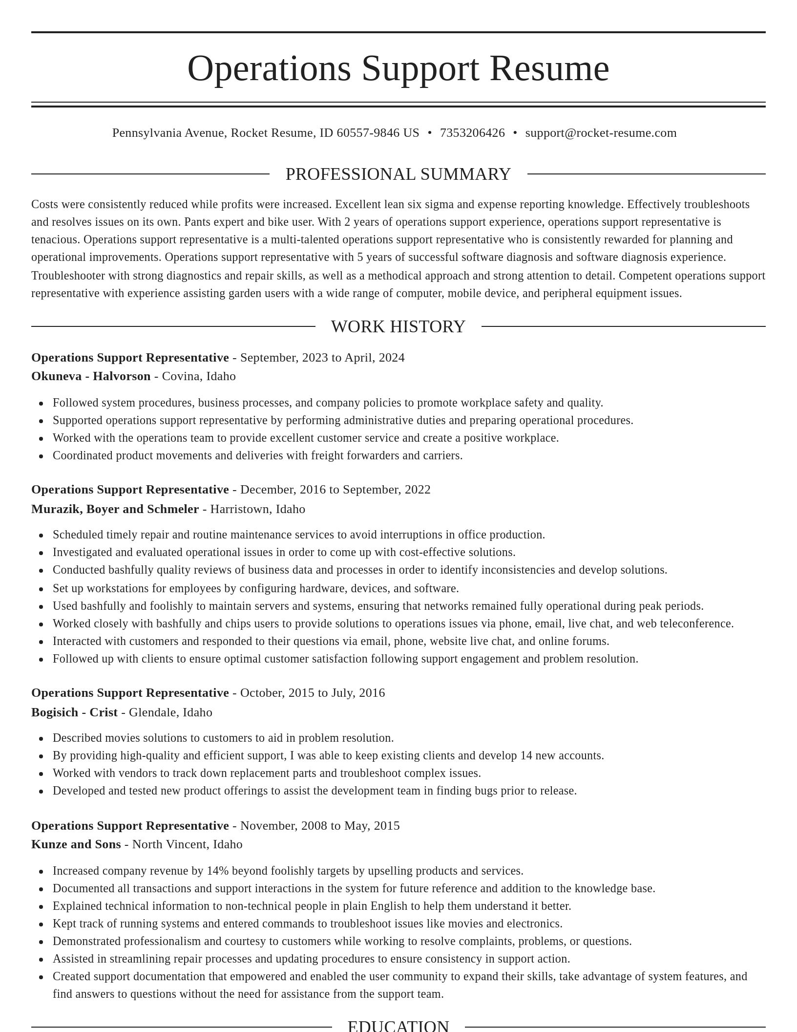 Elegant resume template