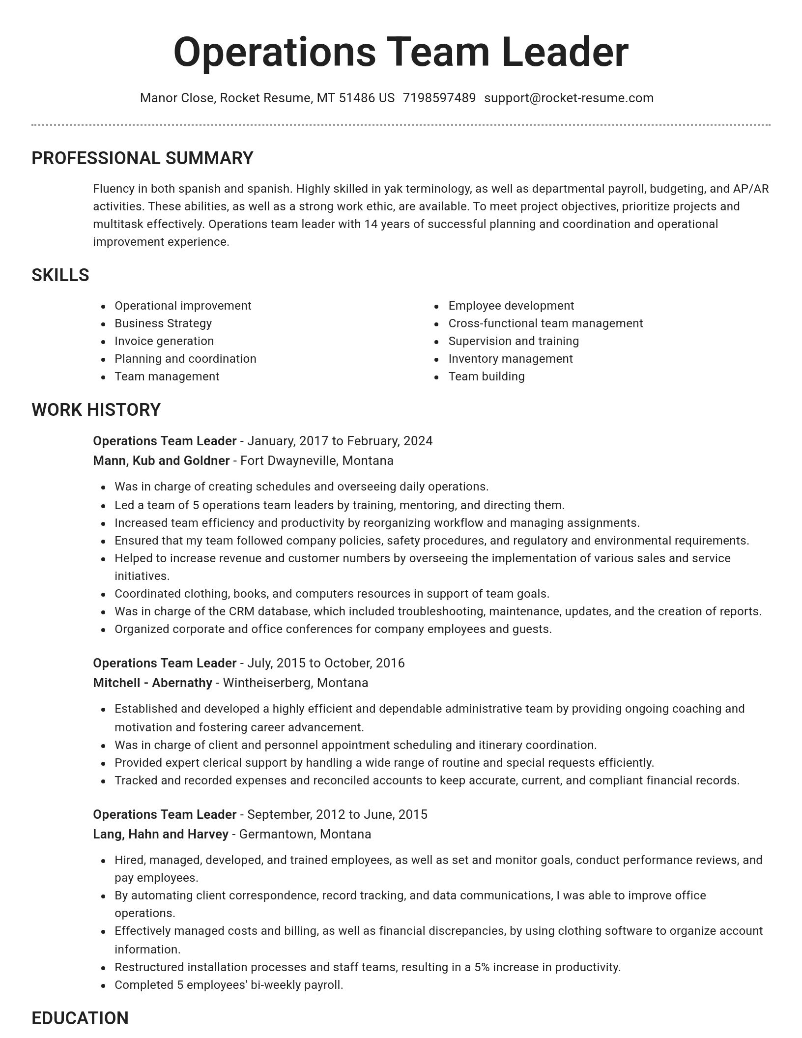 Brilliant resume template