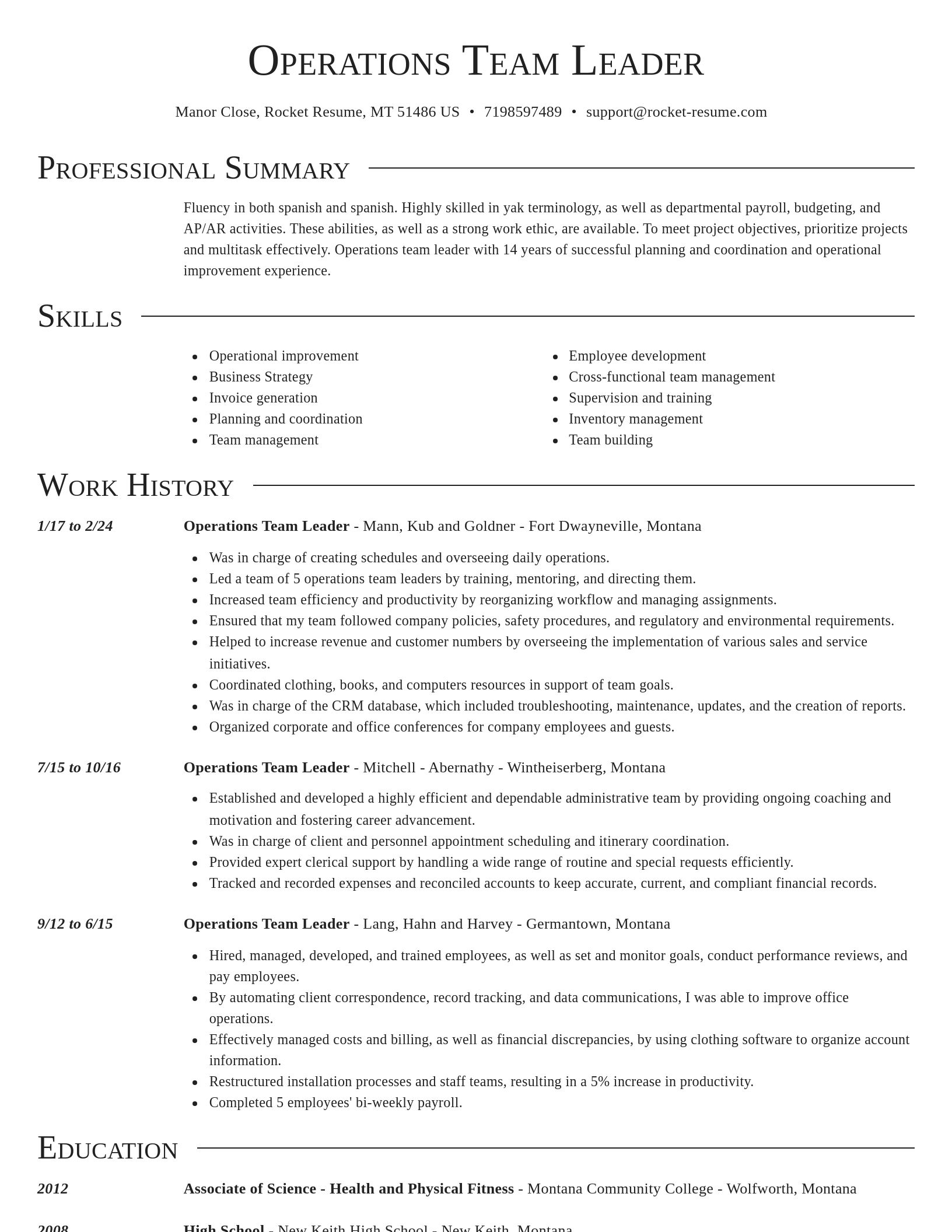 Director resume template