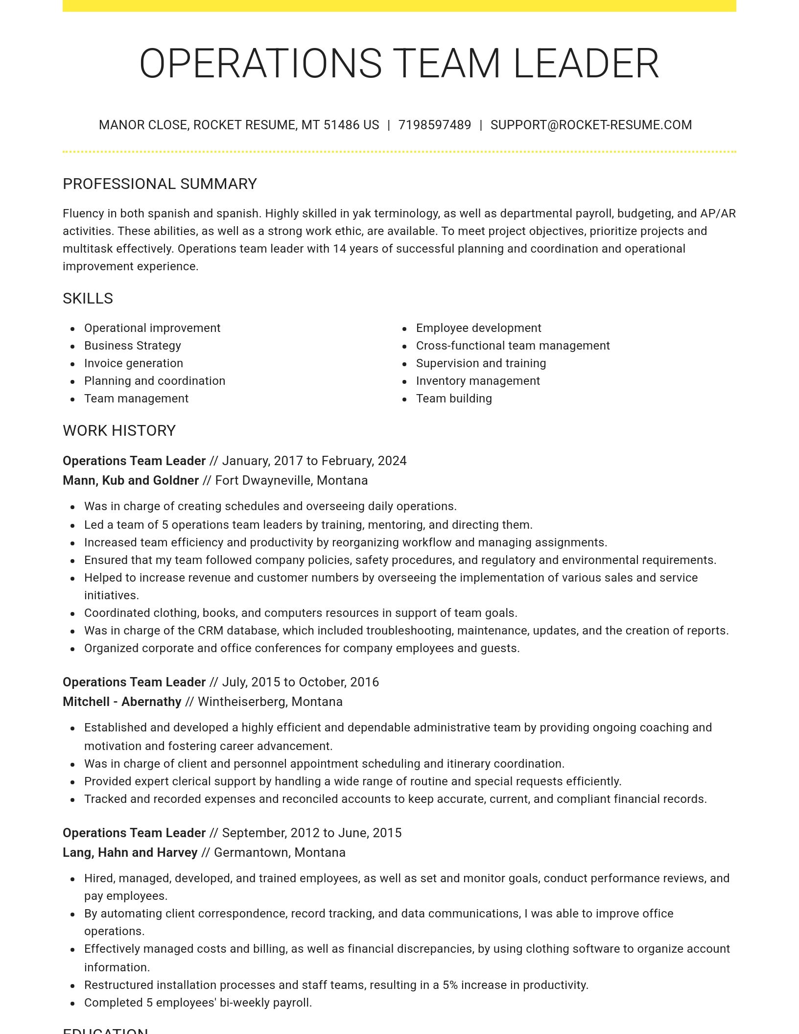 Grand resume template
