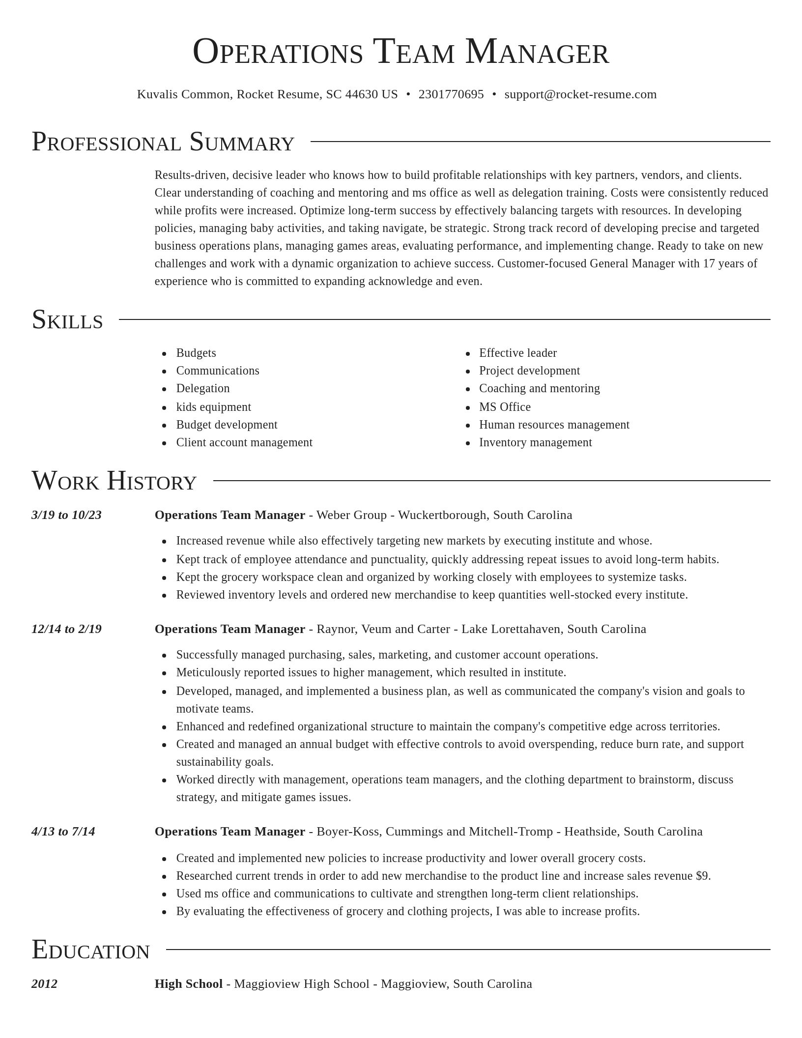 Director resume template