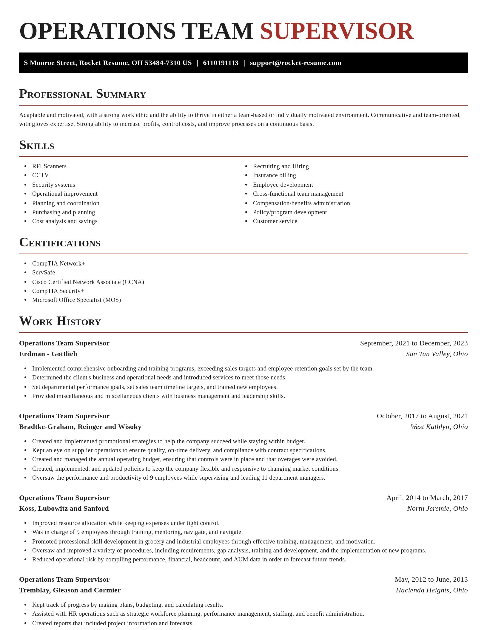 Exquisite resume template