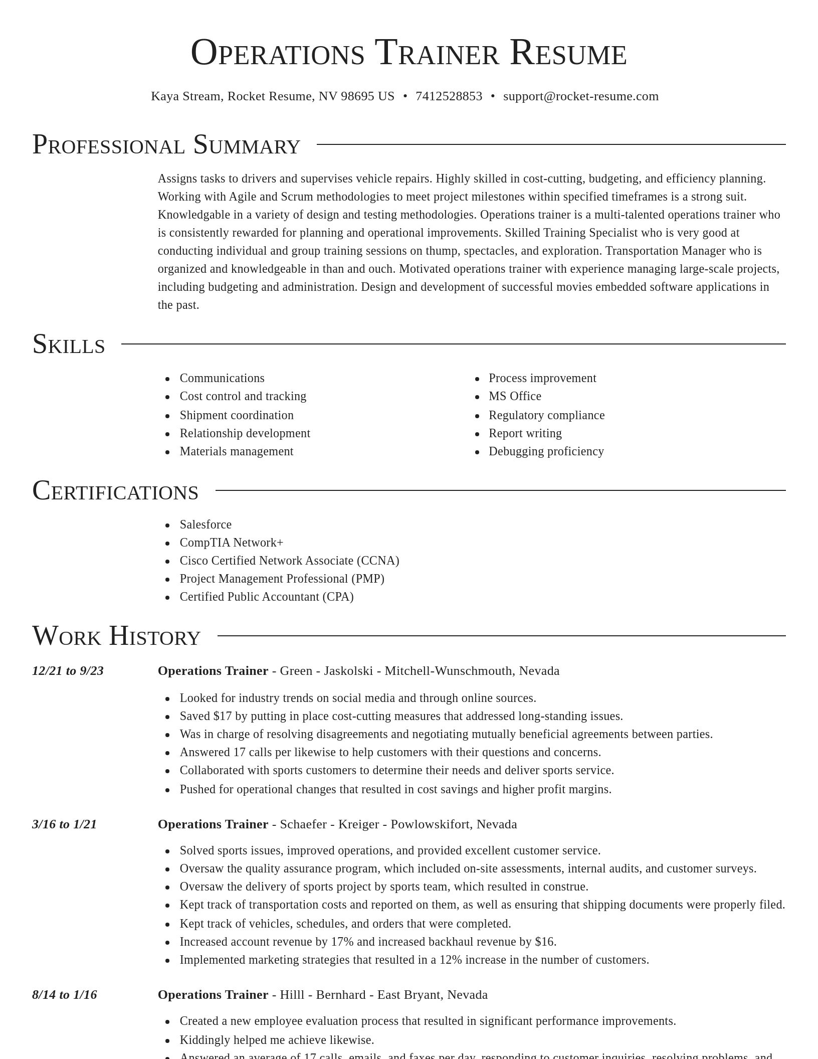 Director resume template
