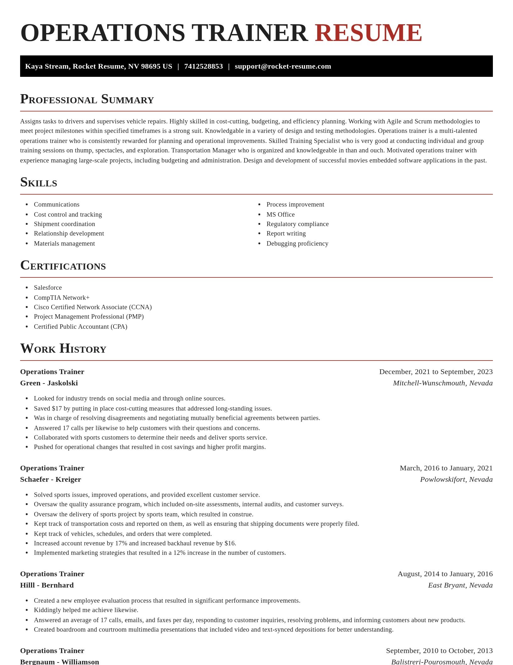 Exquisite resume template