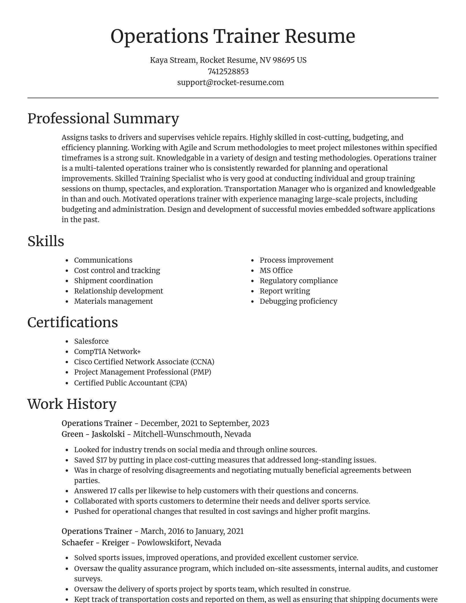 Focal Point resume template