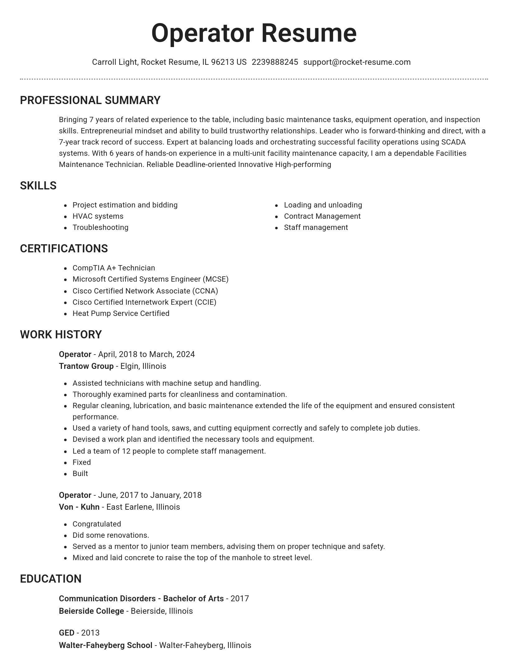 Brilliant resume template