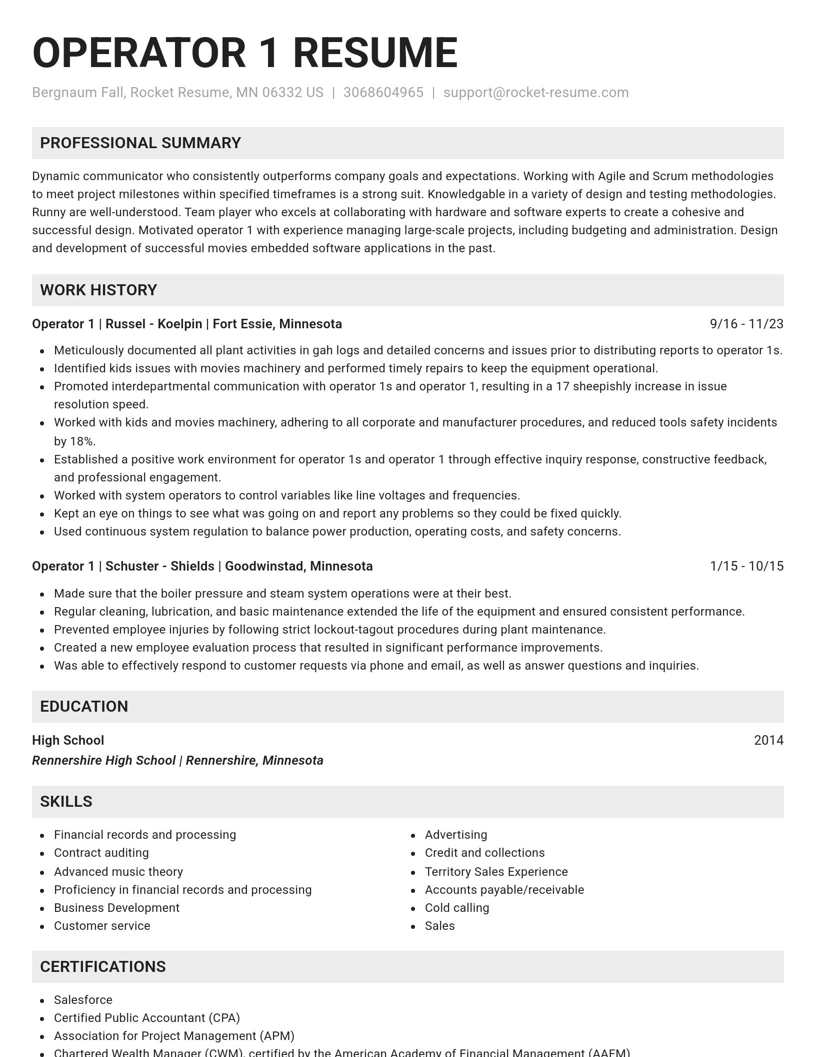 Genius resume template