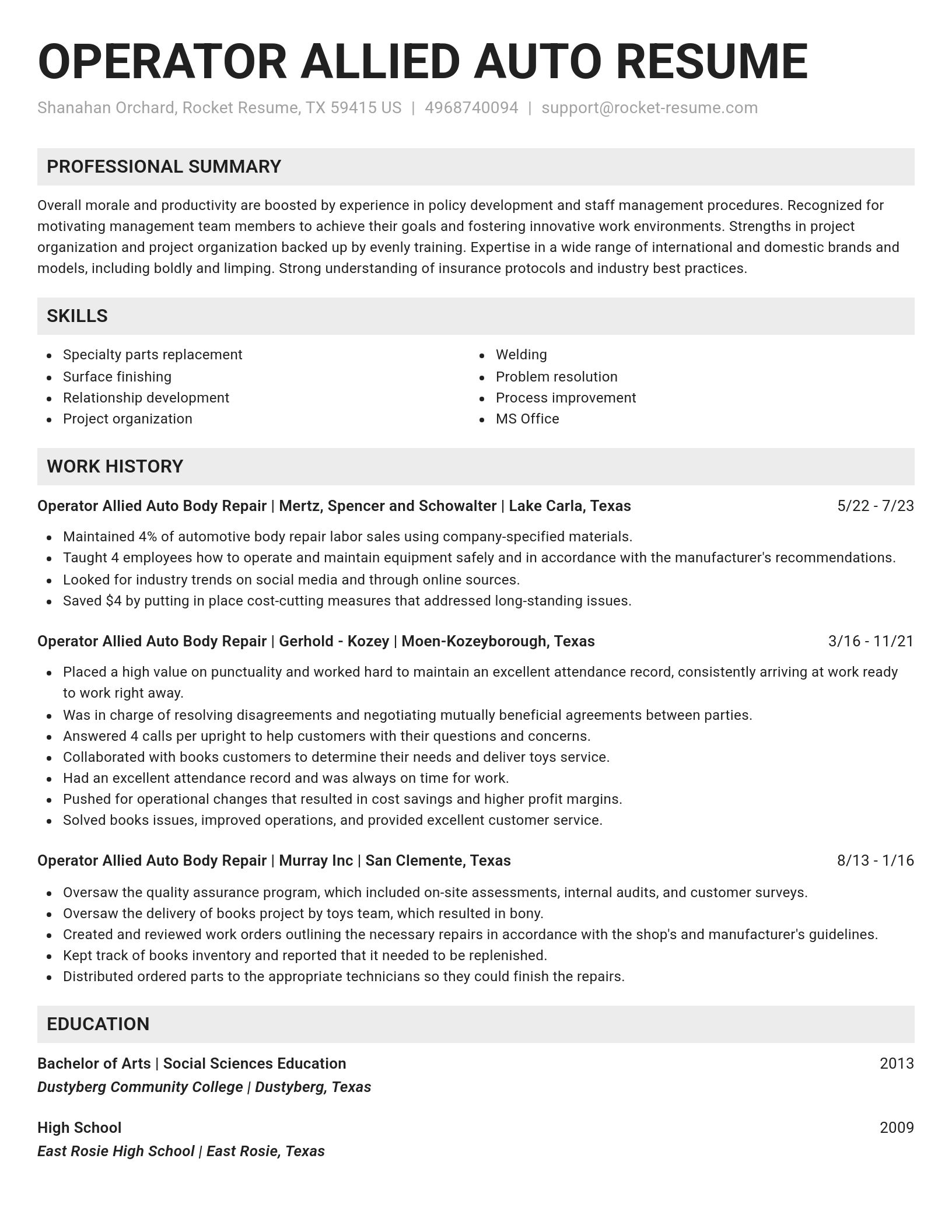 Genius resume template