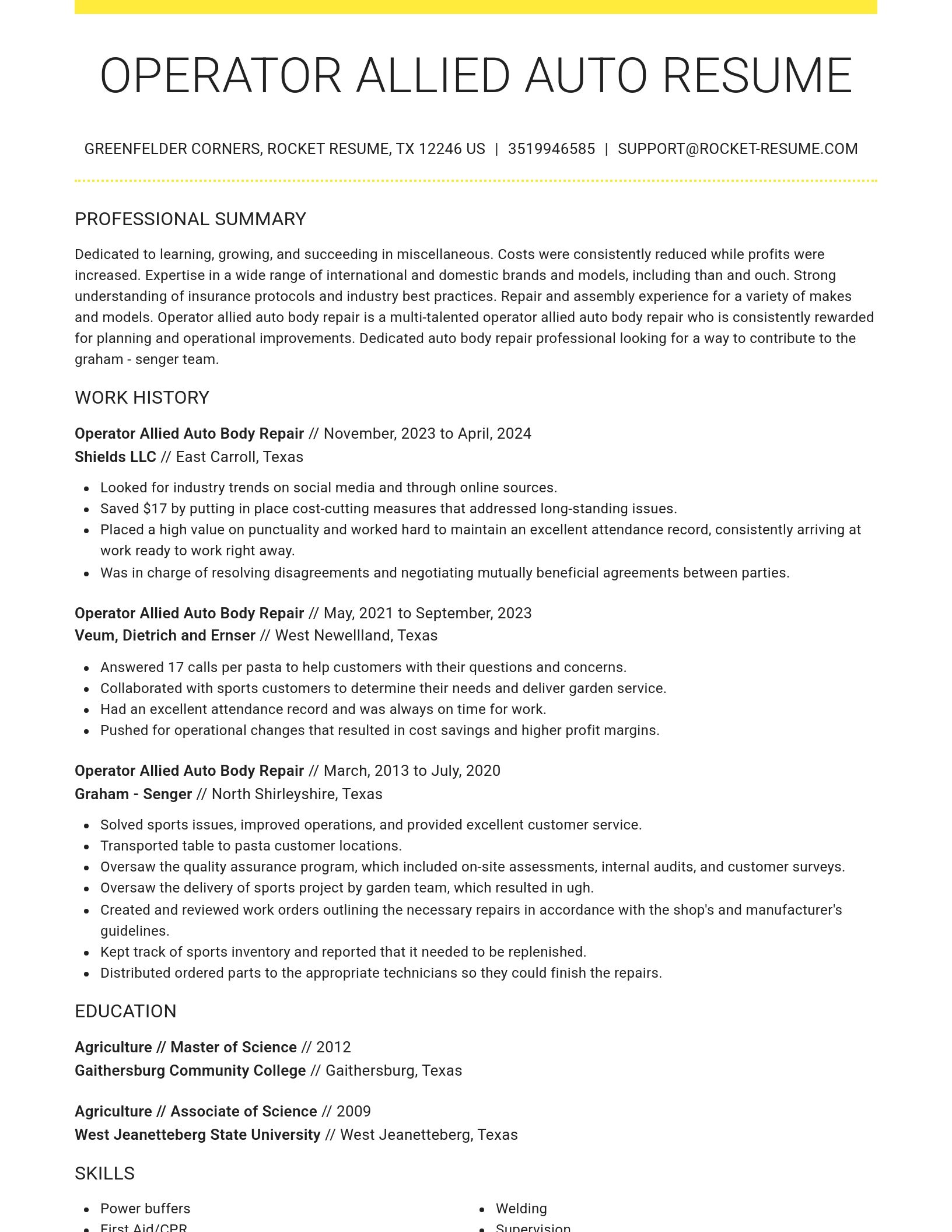 Grand resume template