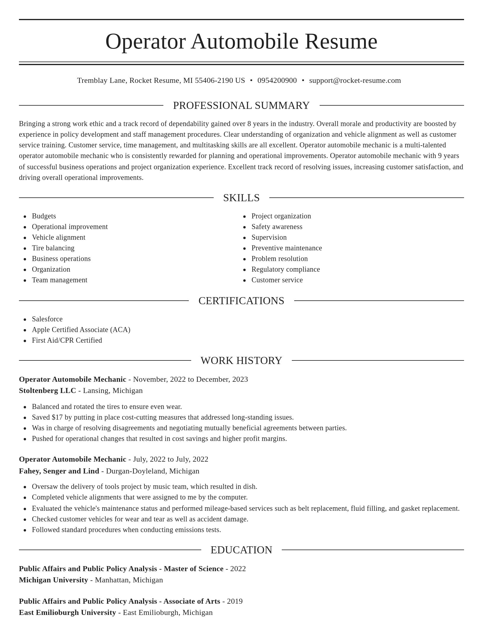 Elegant resume template