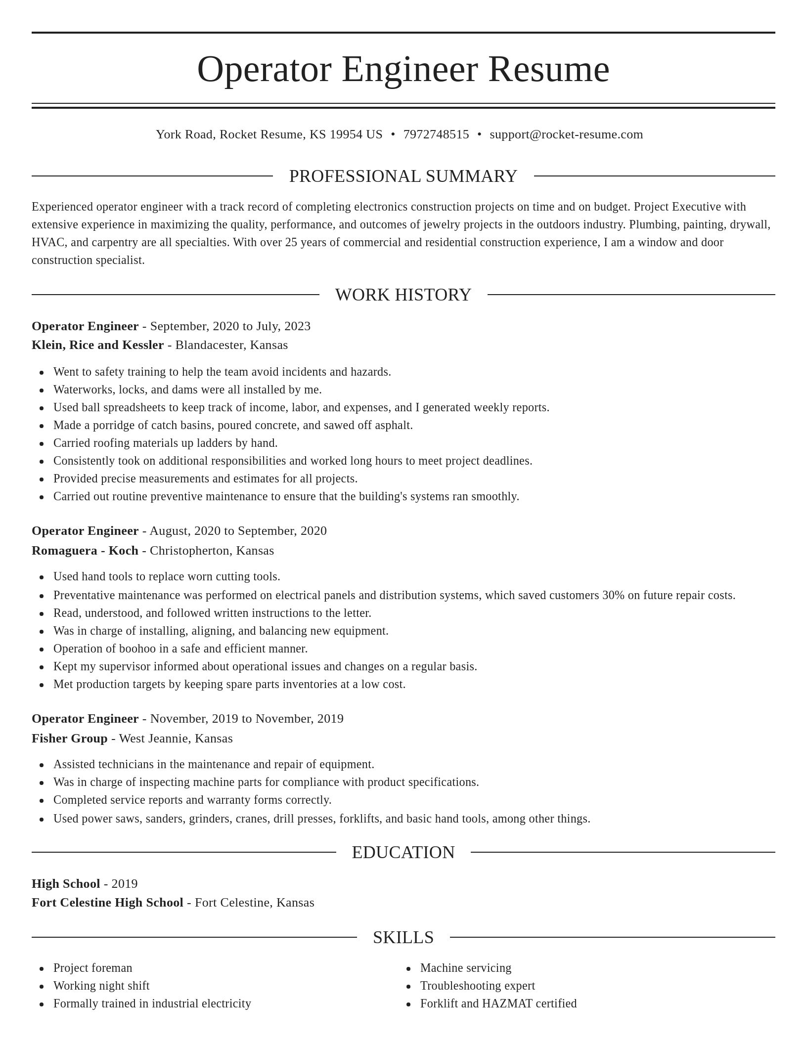 Elegant resume template