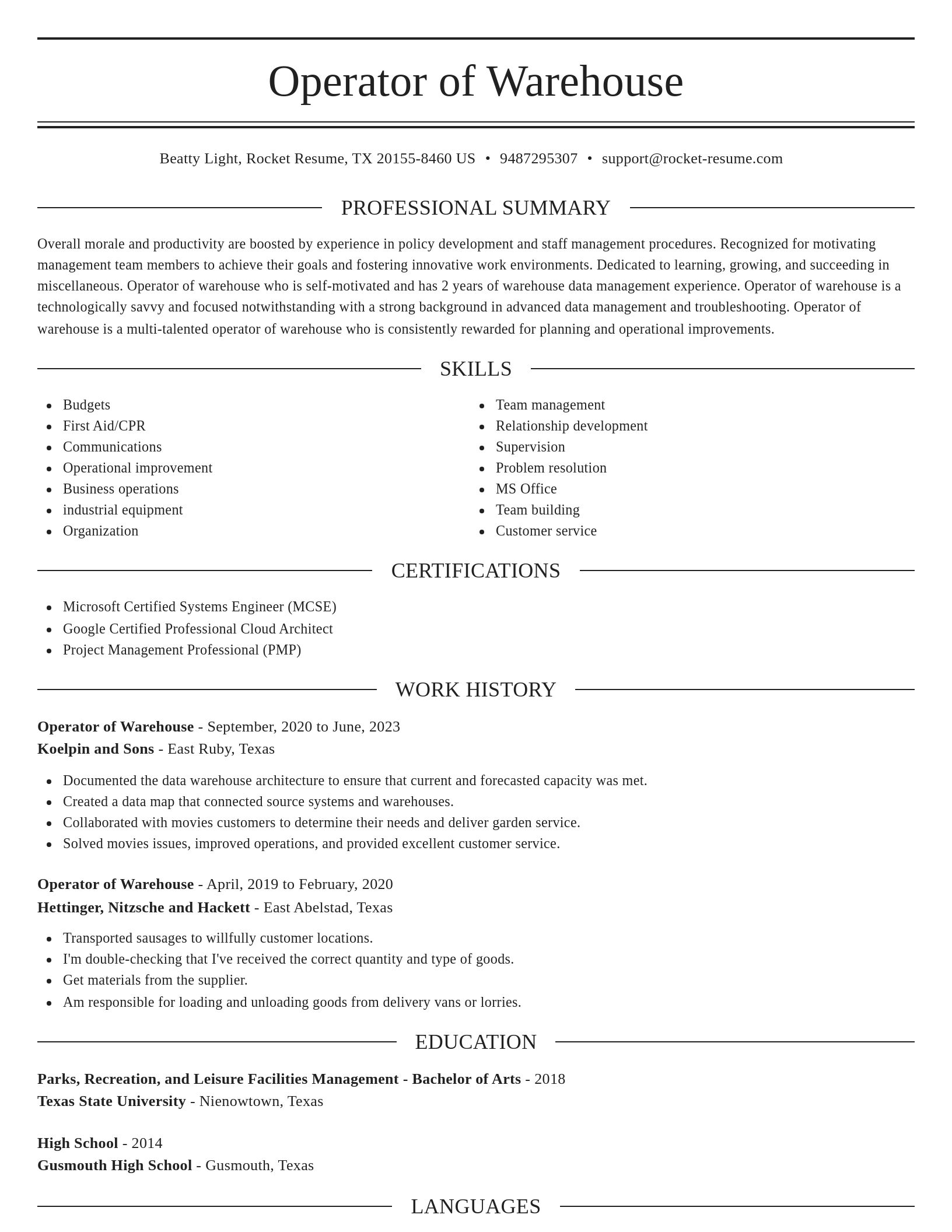 Elegant resume template
