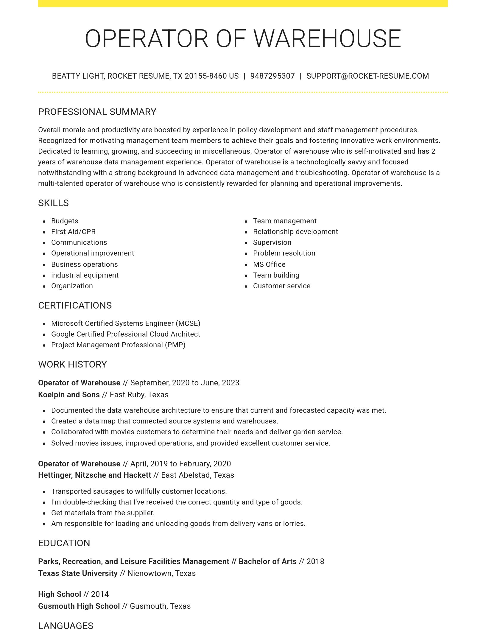 Grand resume template