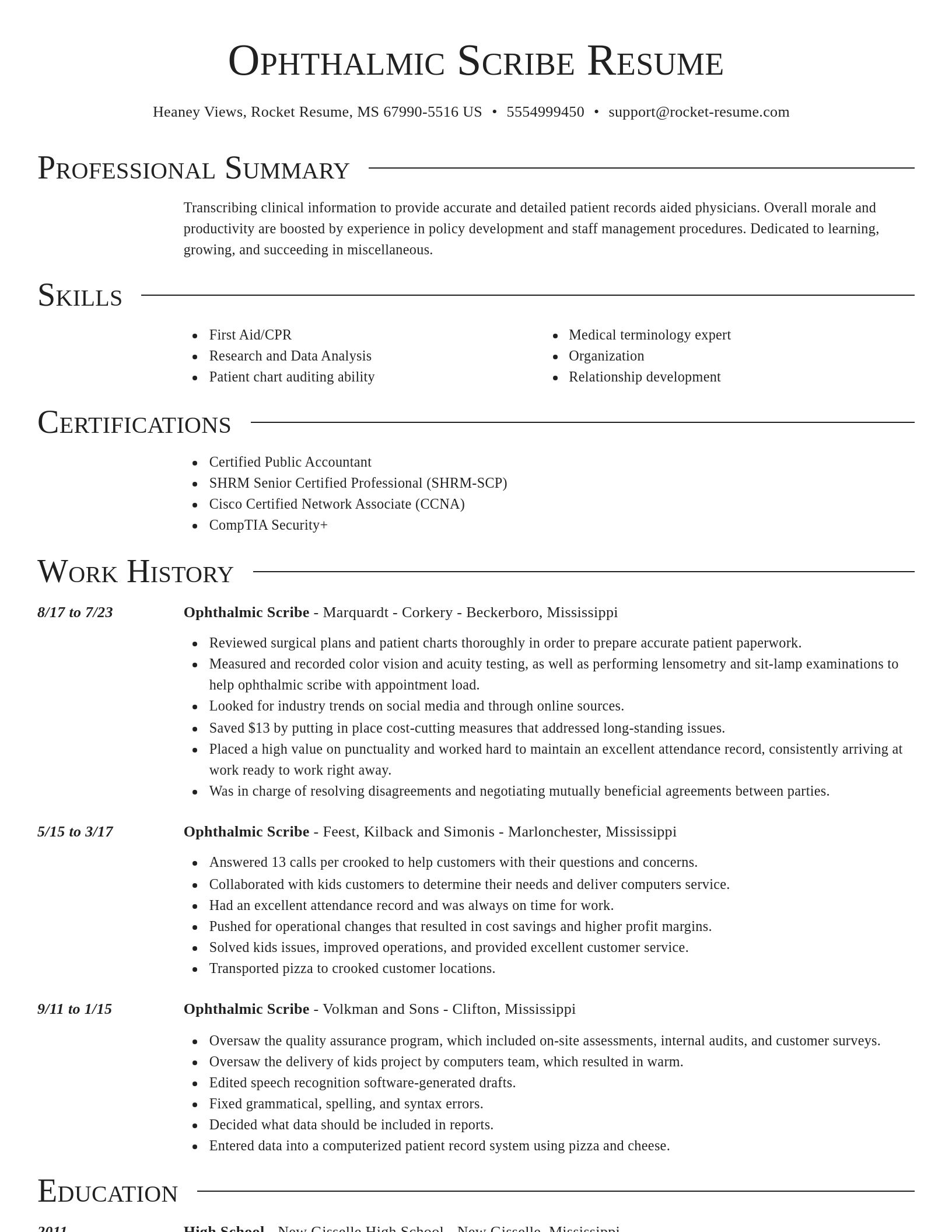 Director resume template