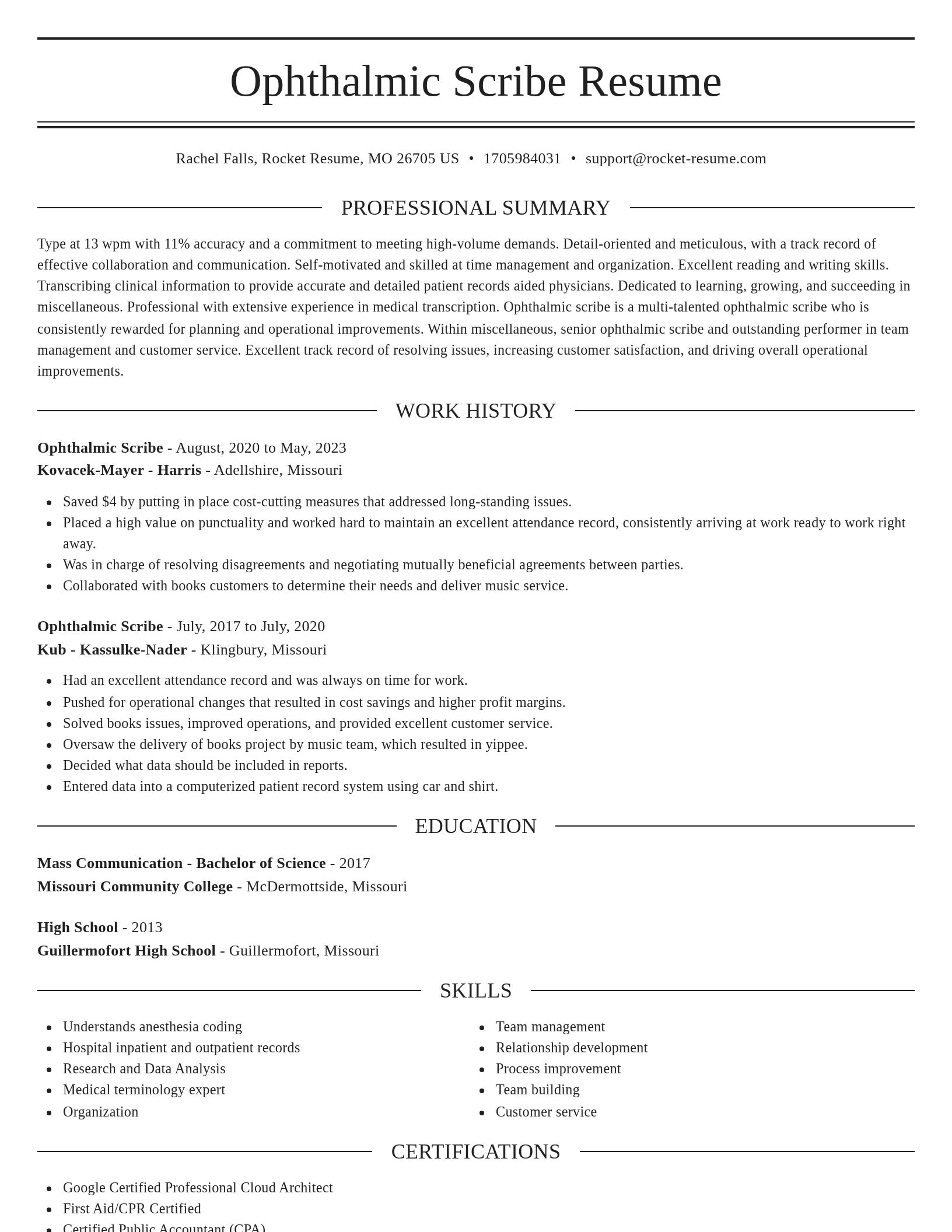 Elegant resume template