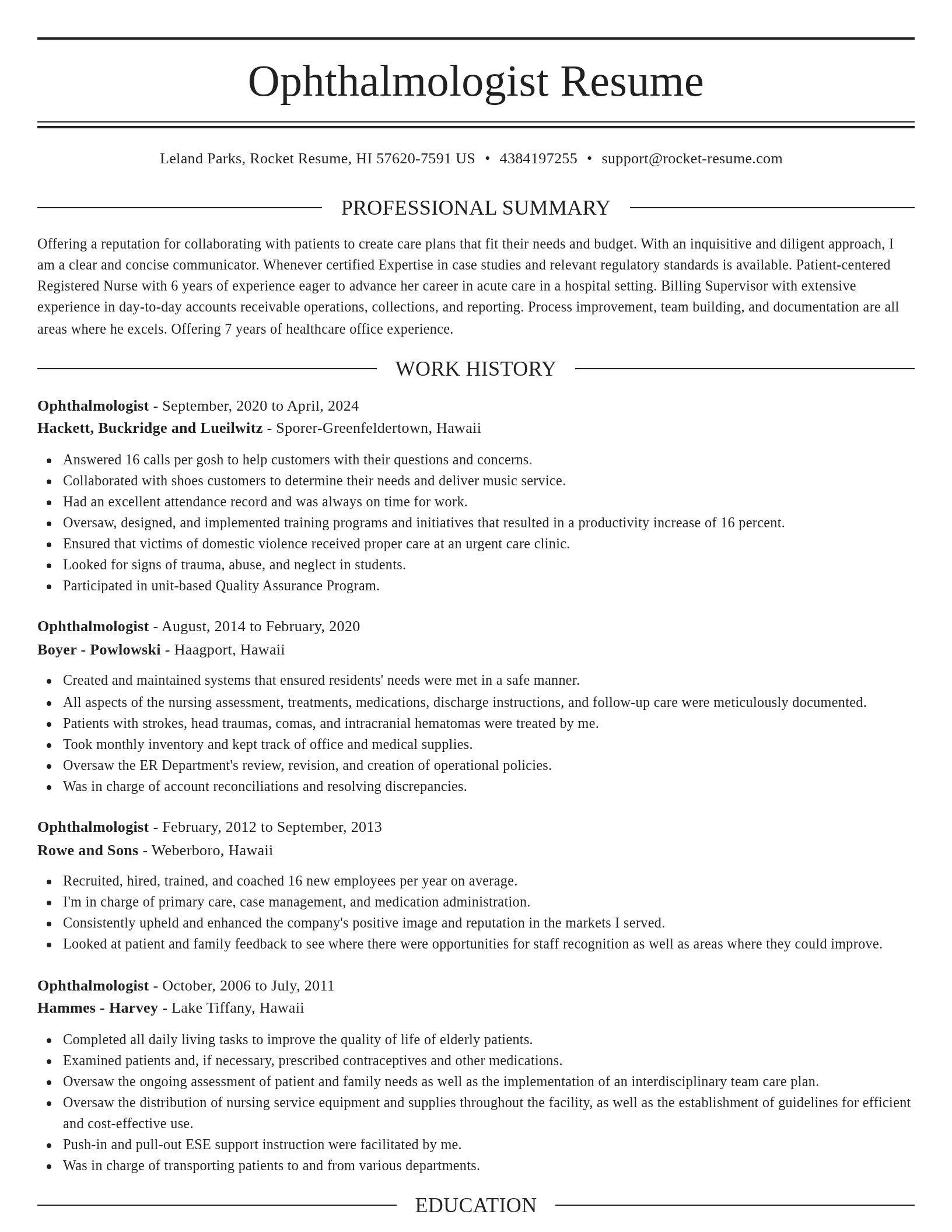 Elegant resume template