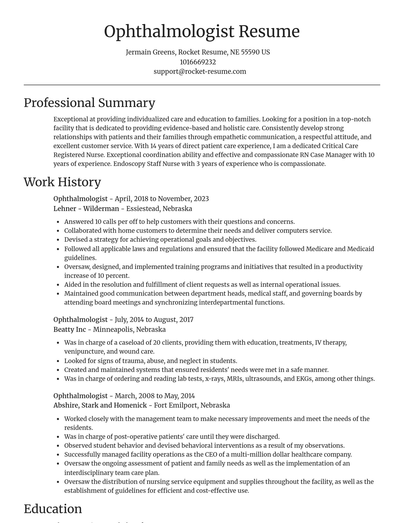 Focal Point resume template