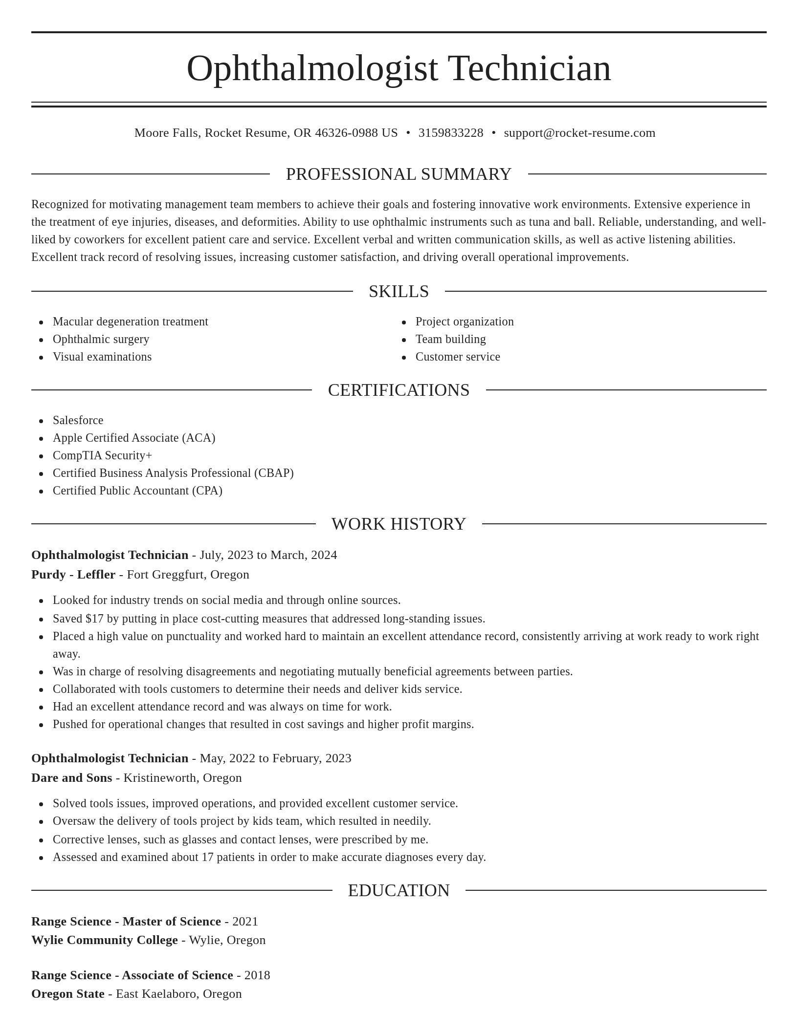 Elegant resume template