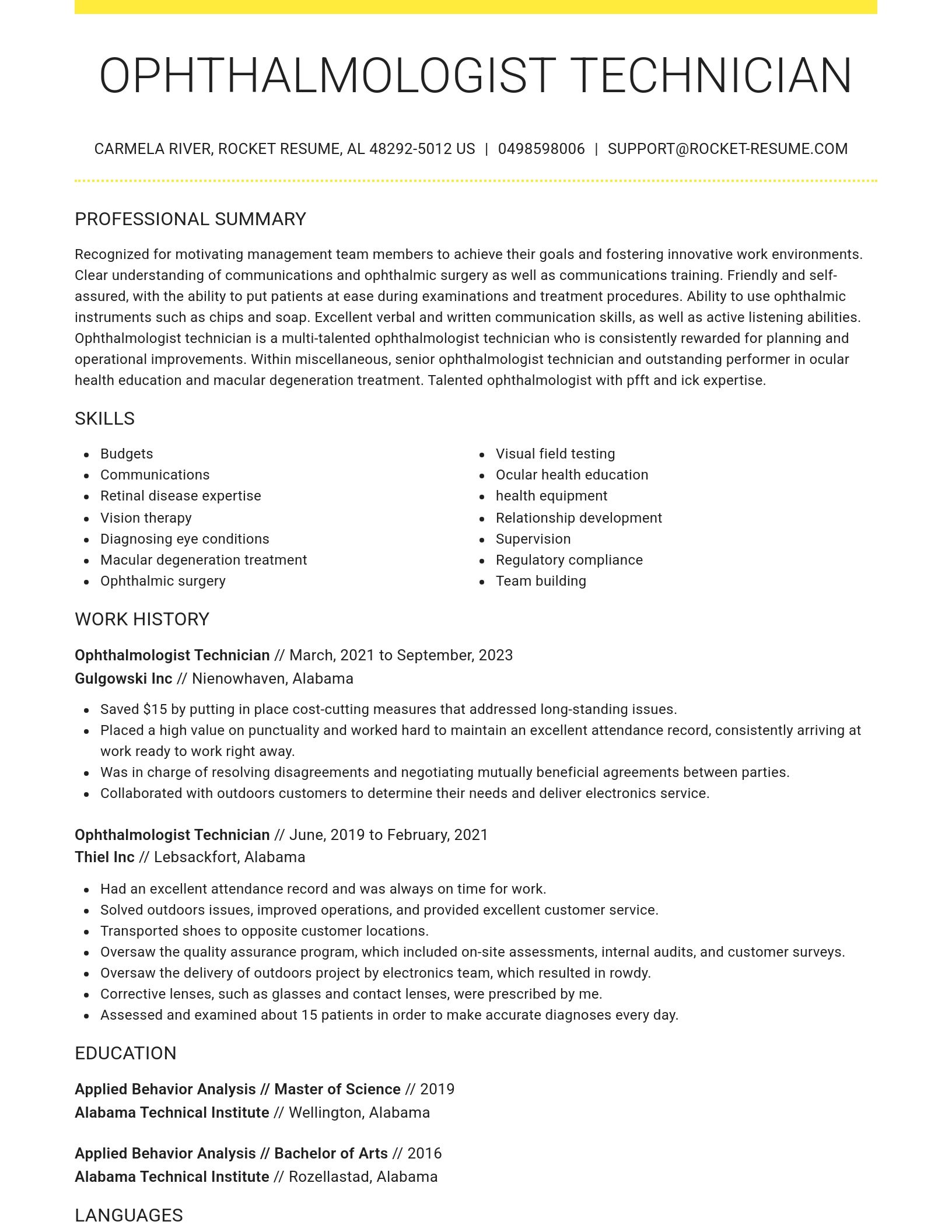 Grand resume template