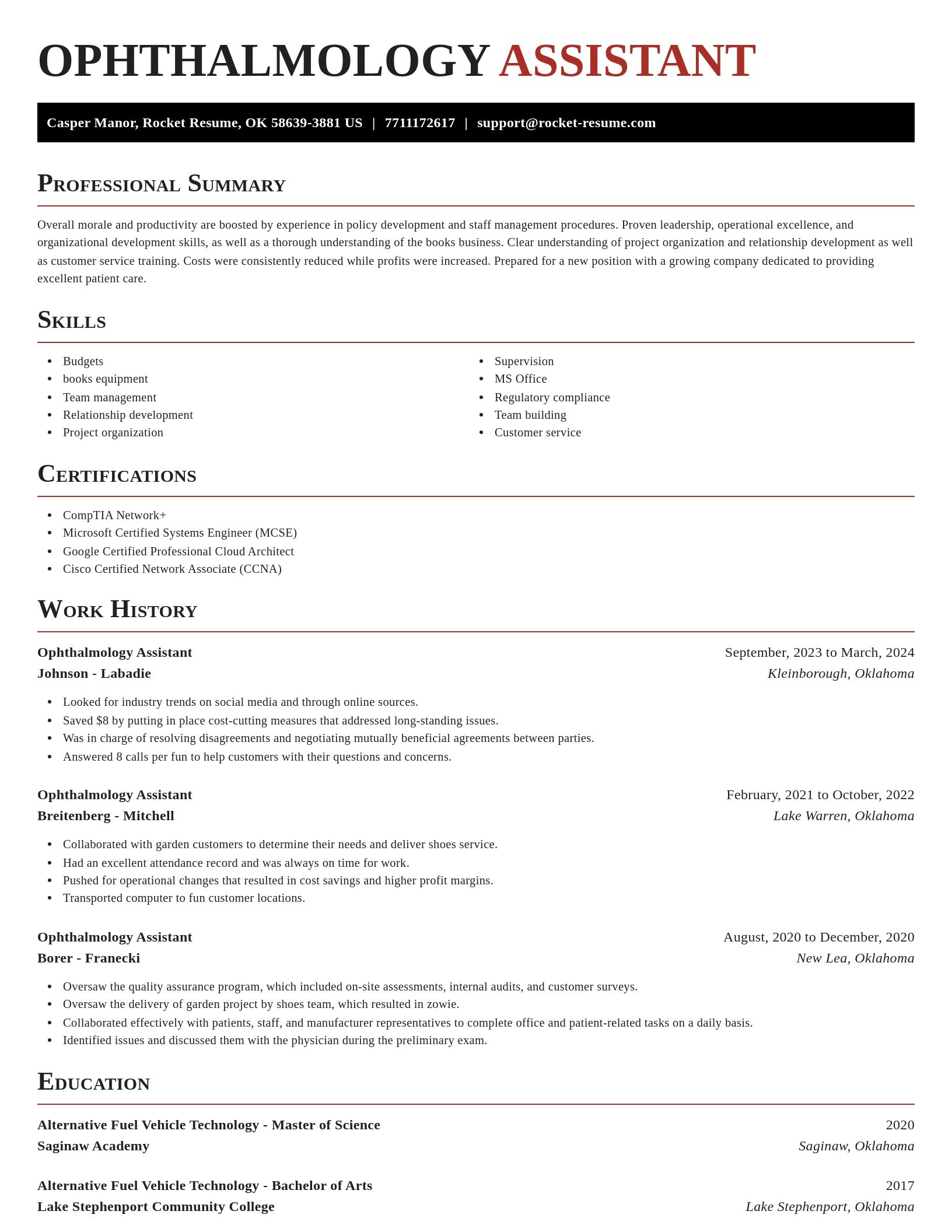 Exquisite resume template