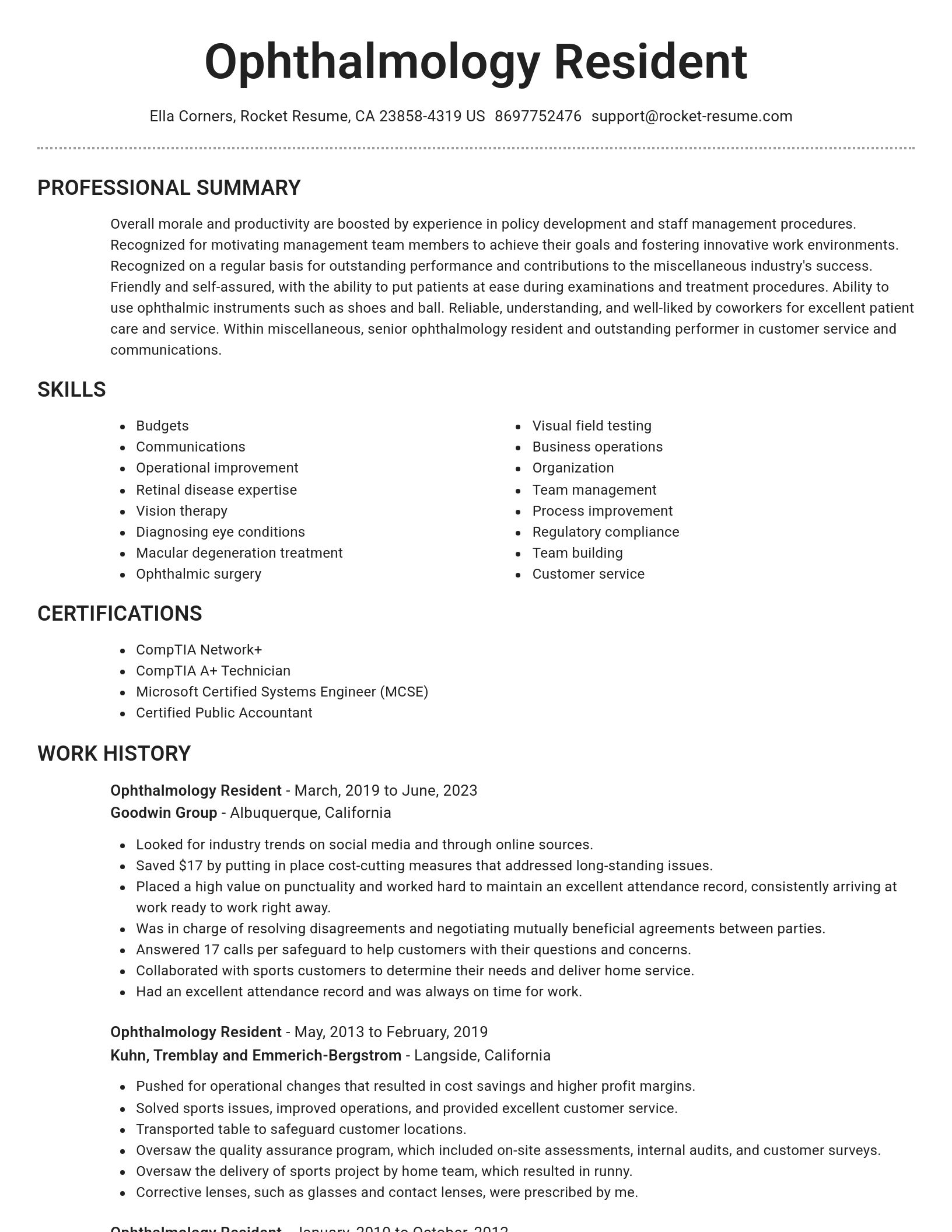 Brilliant resume template