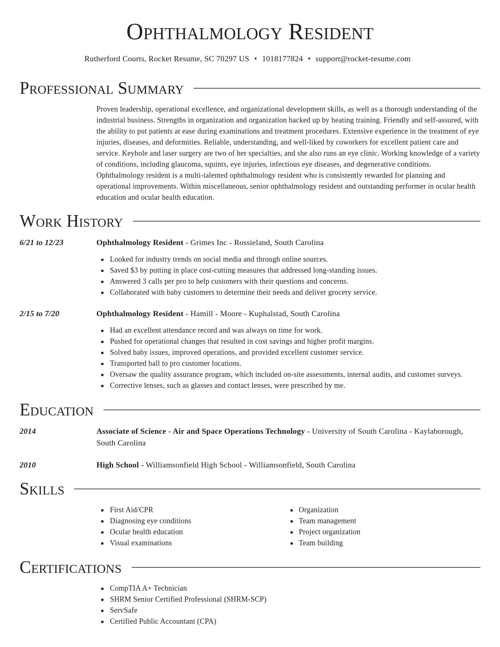 Director resume template