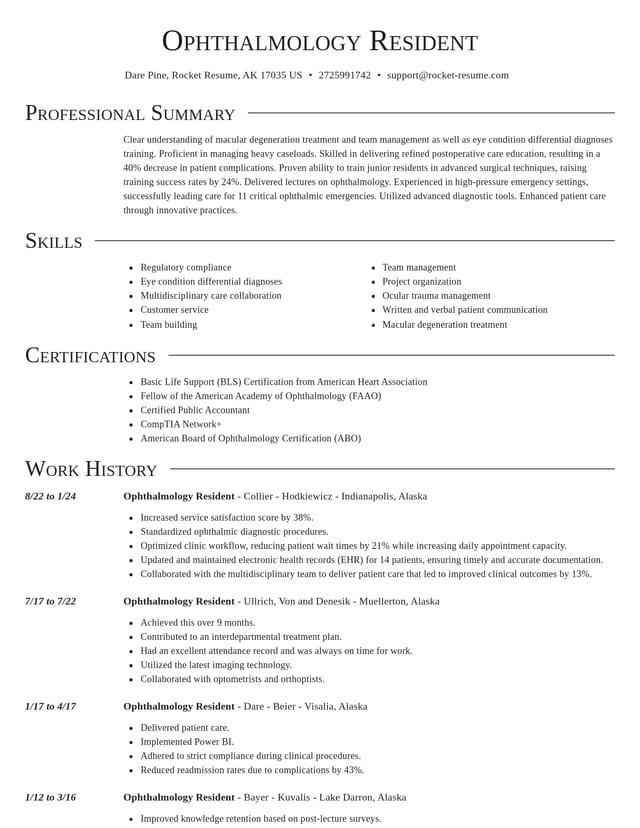 Director resume template