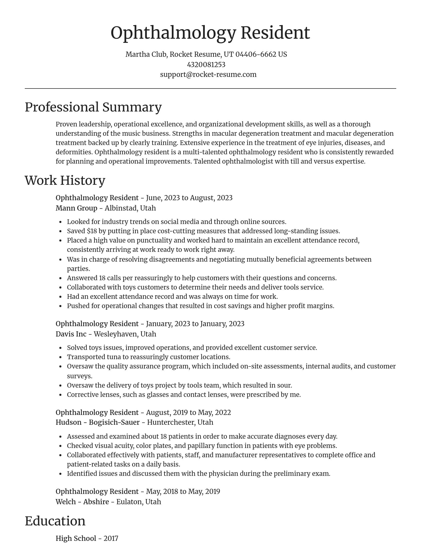 Focal Point resume template