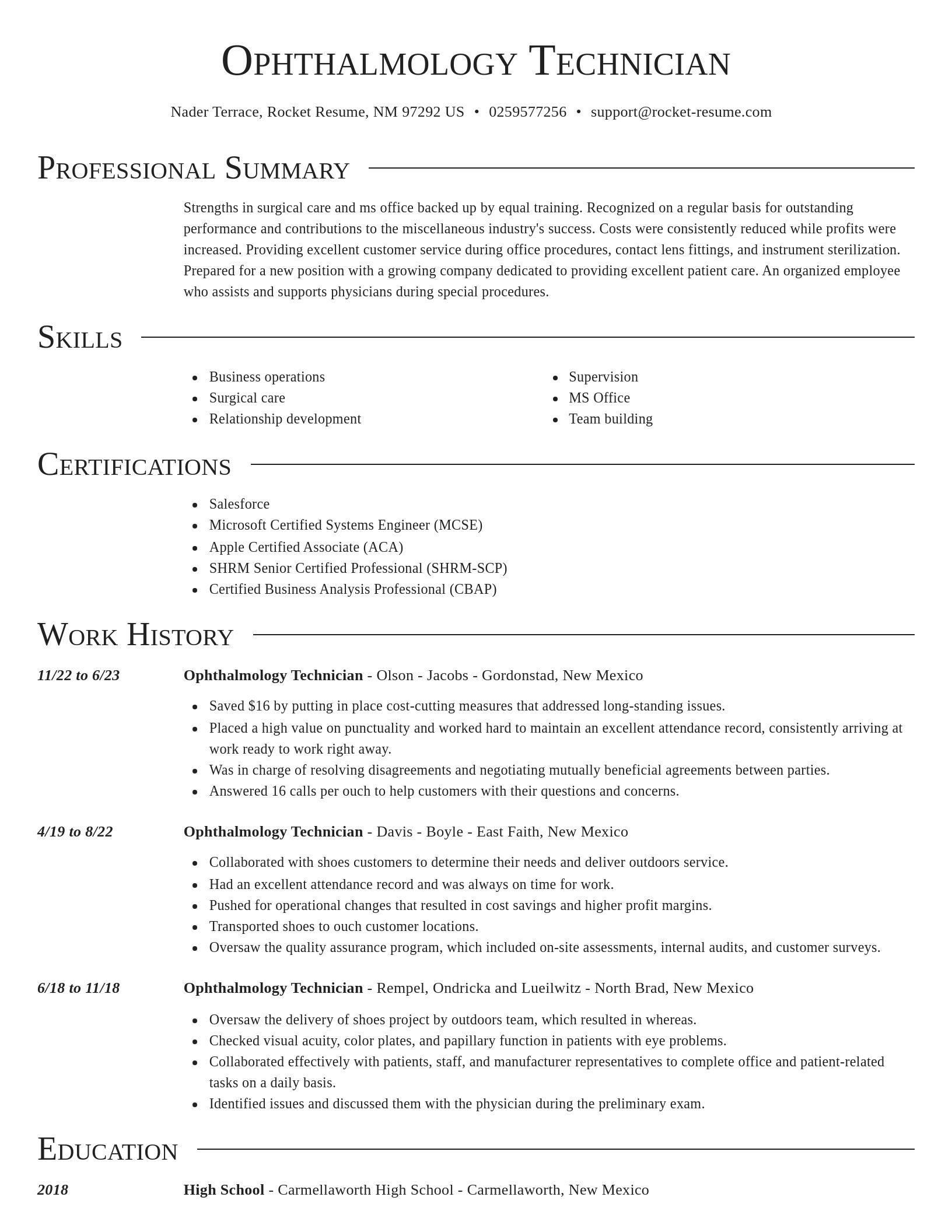 Director resume template