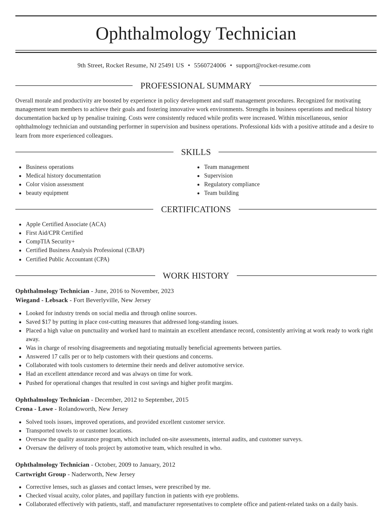 Elegant resume template