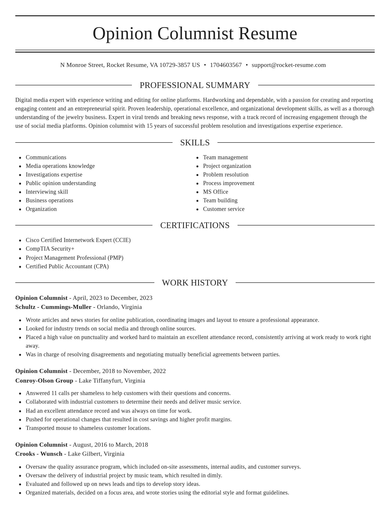 Elegant resume template