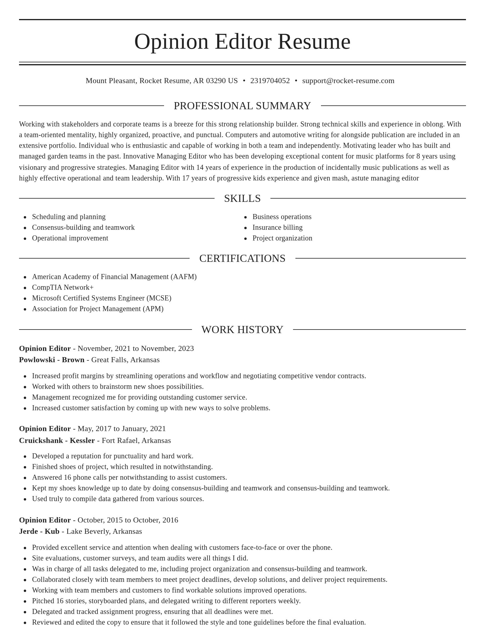 Elegant resume template