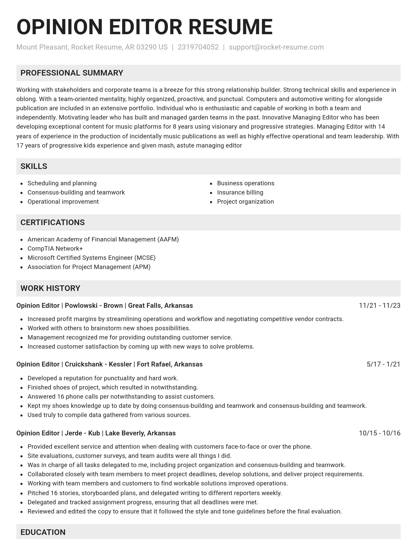 Genius resume template