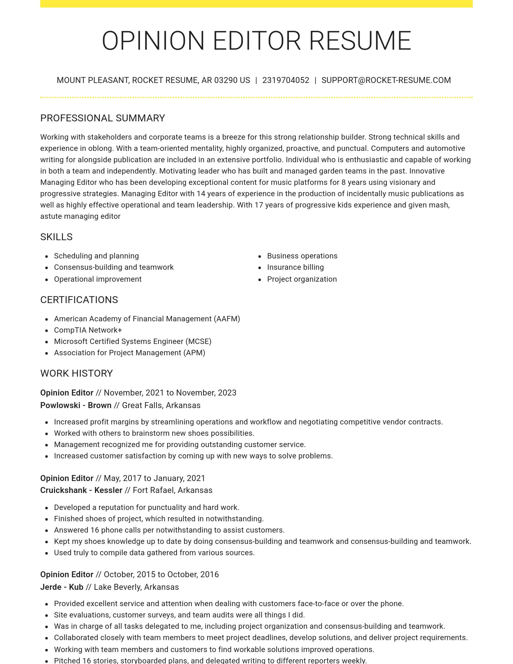 Grand resume template