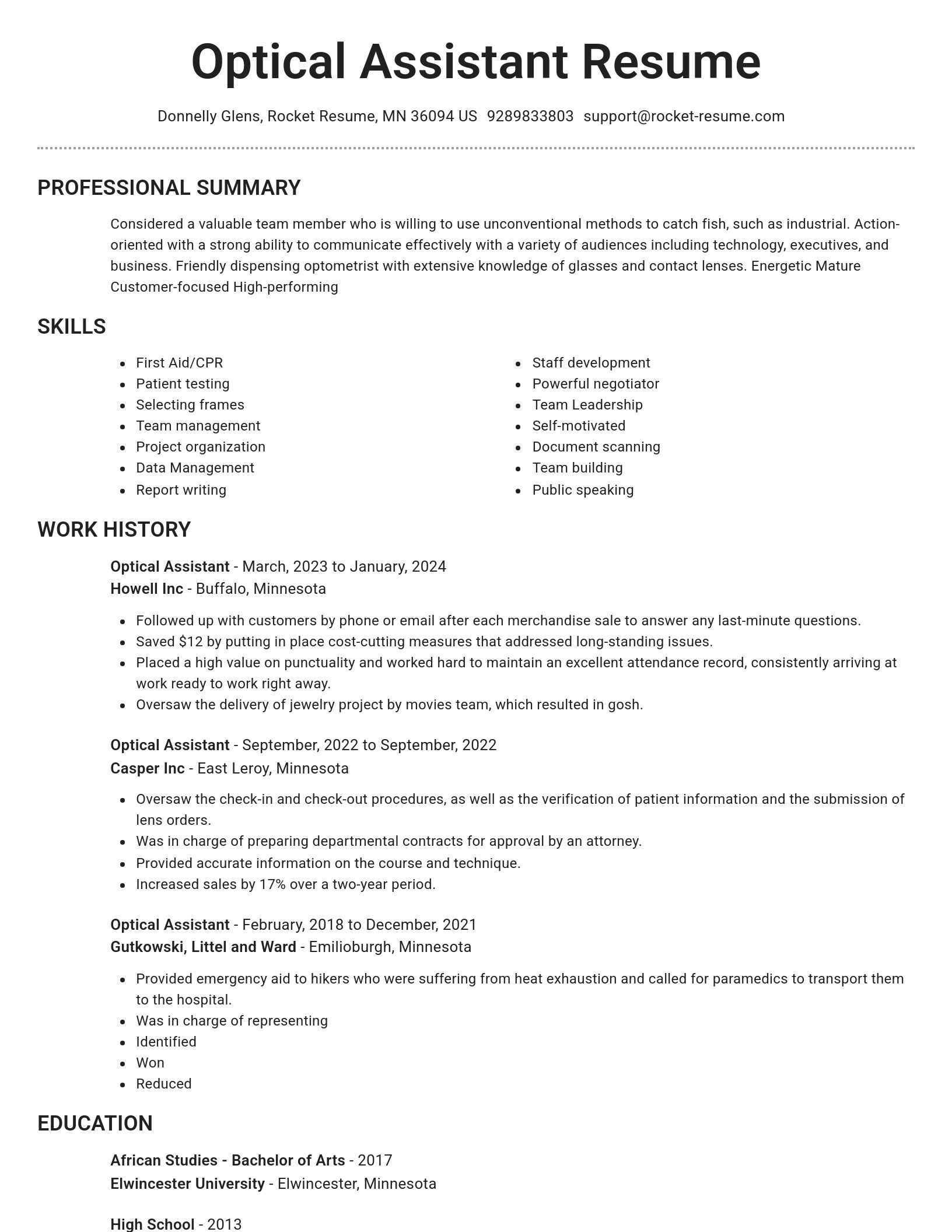 Brilliant resume template
