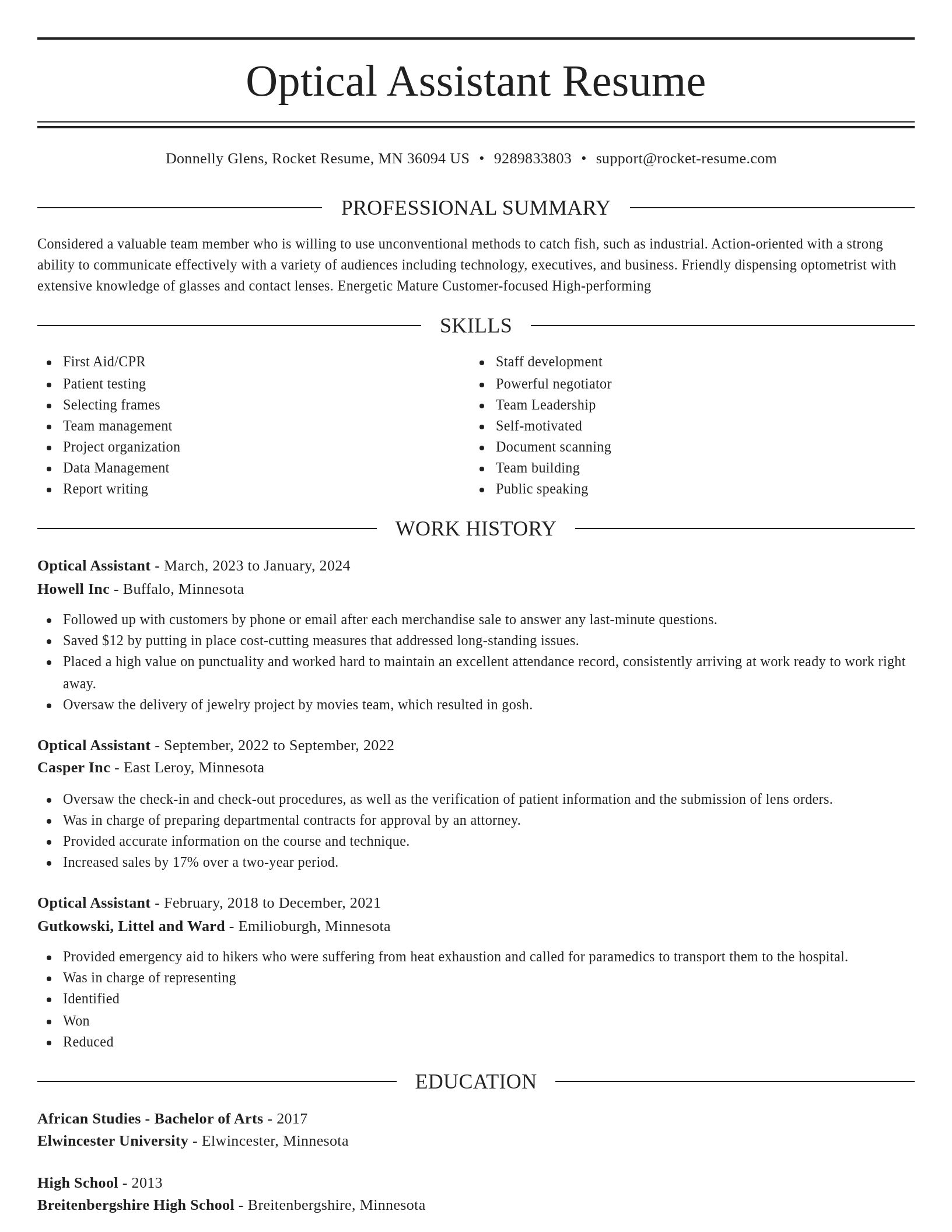 Elegant resume template