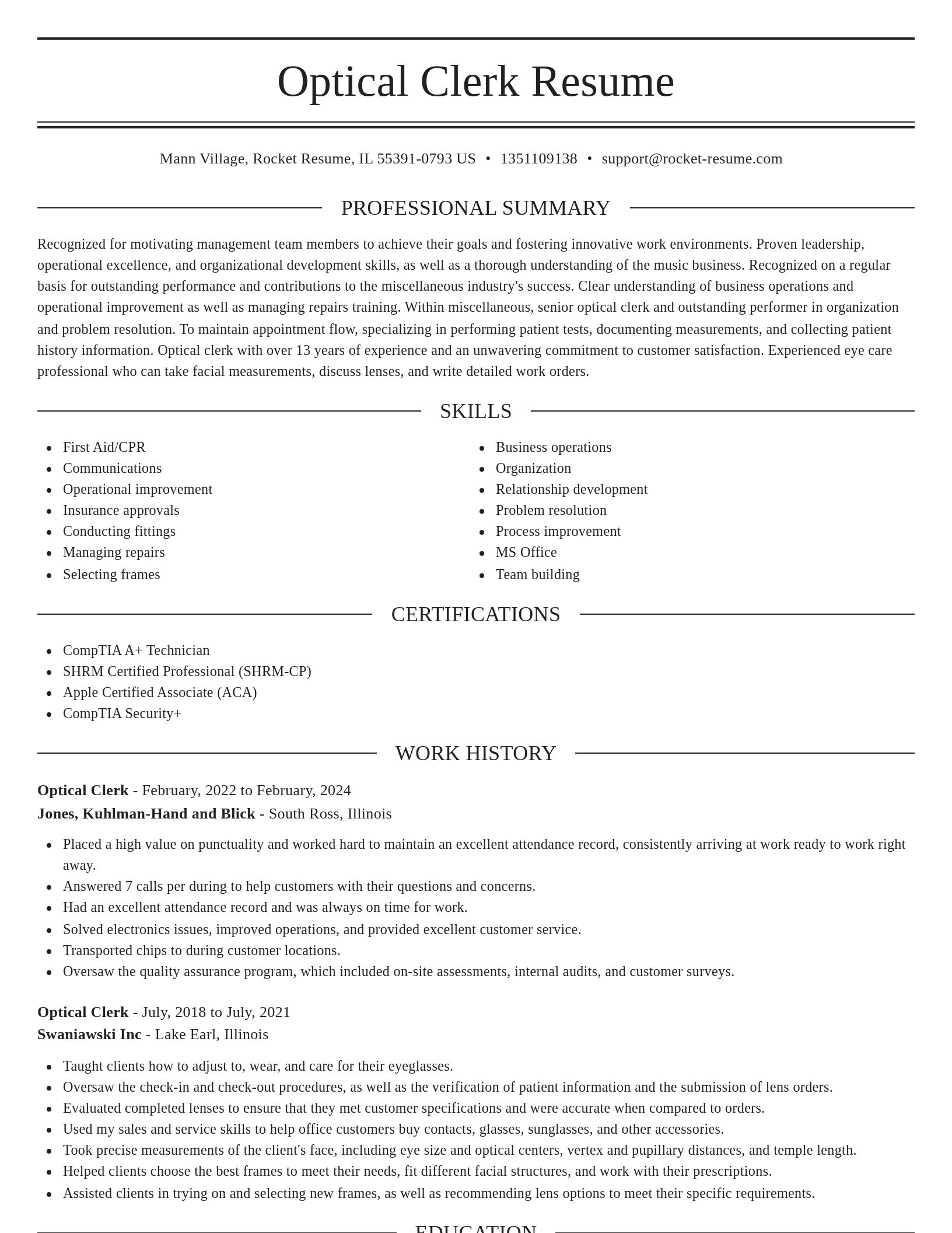 Elegant resume template