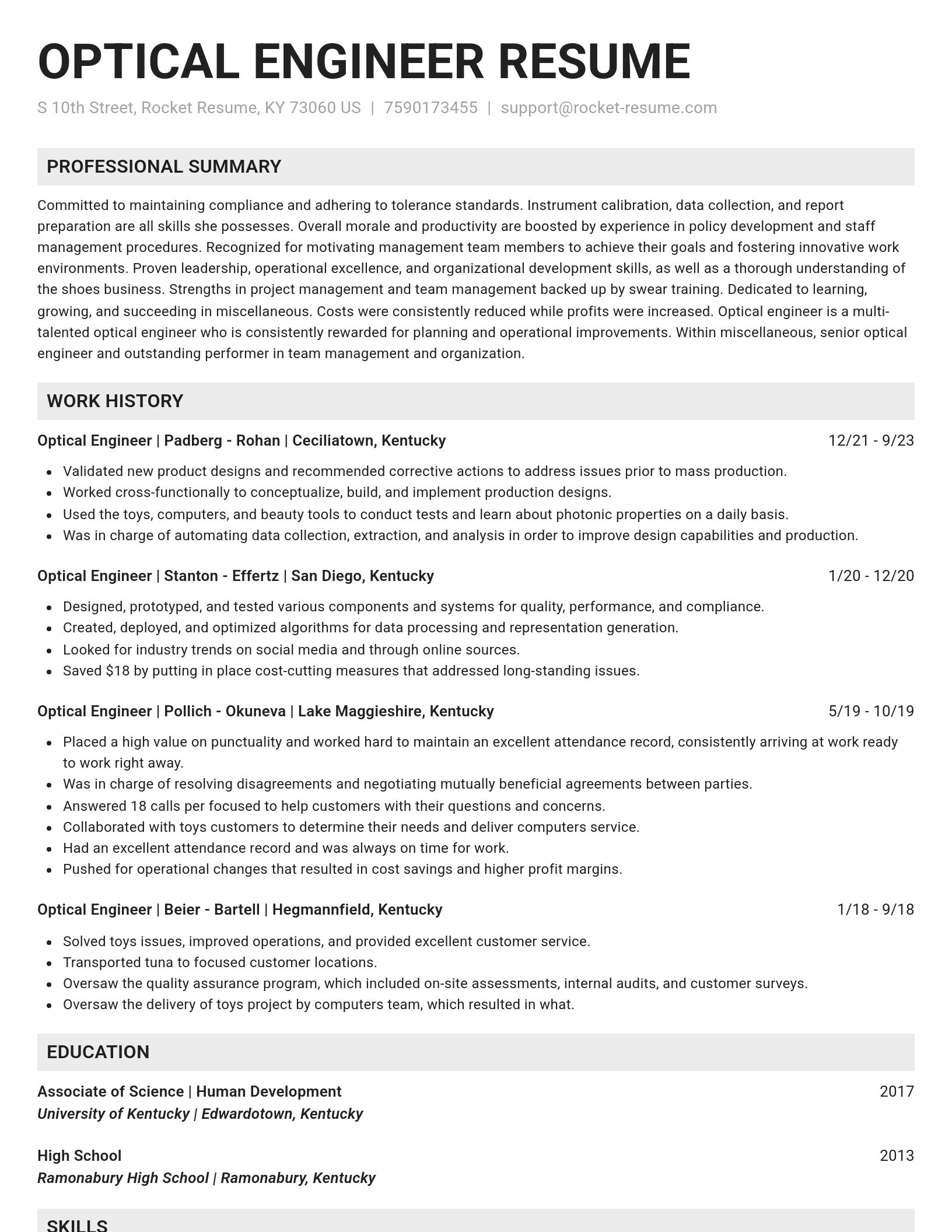Genius resume template