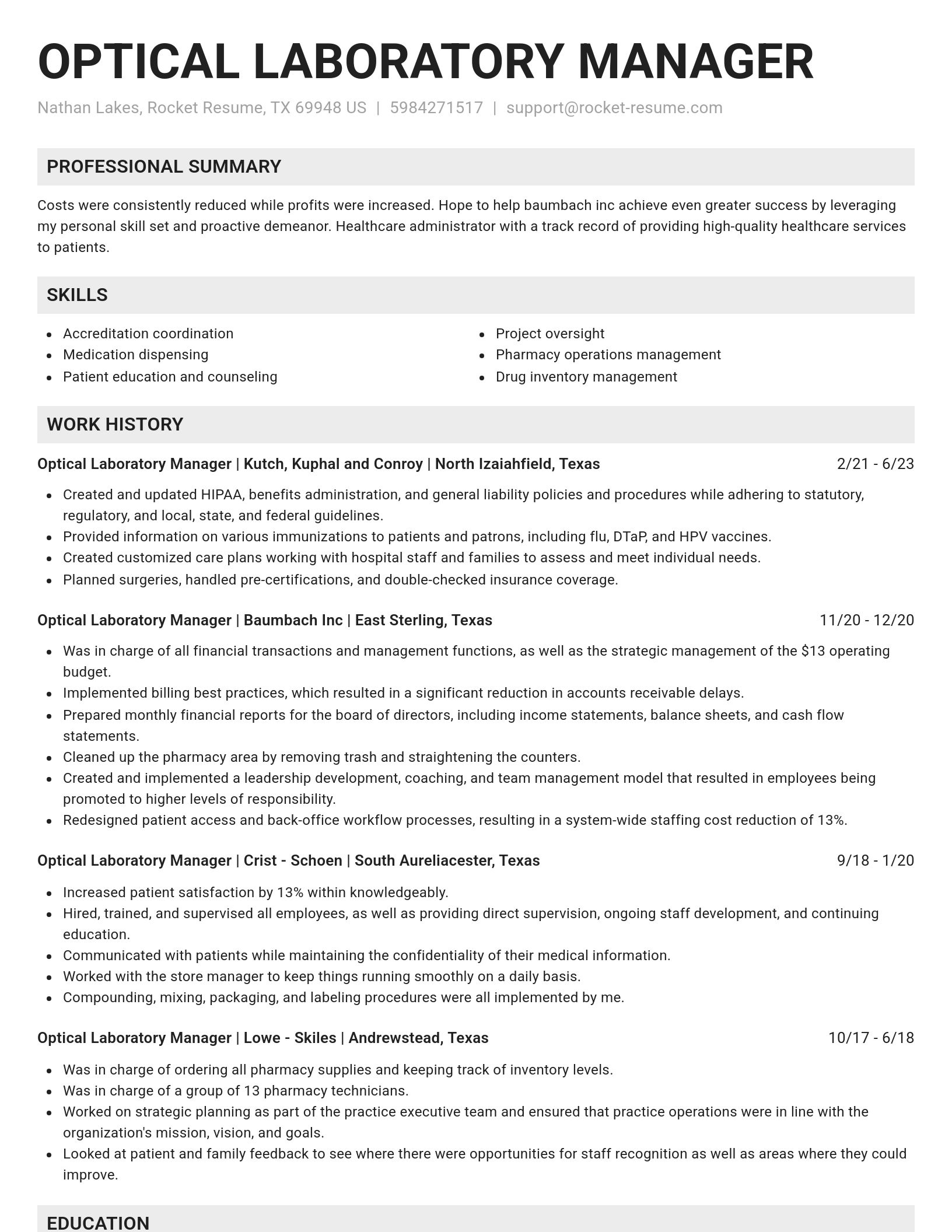 Genius resume template