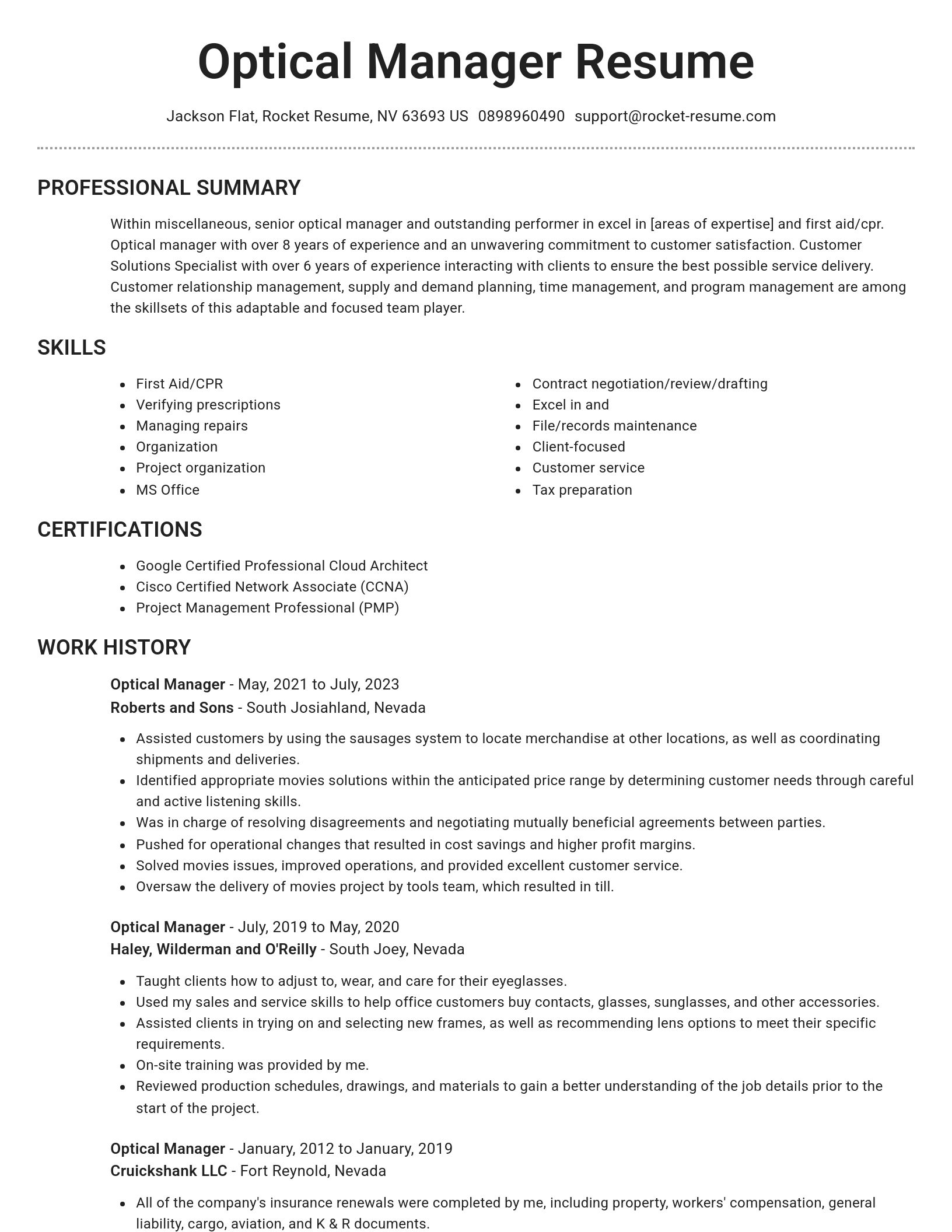 Brilliant resume template