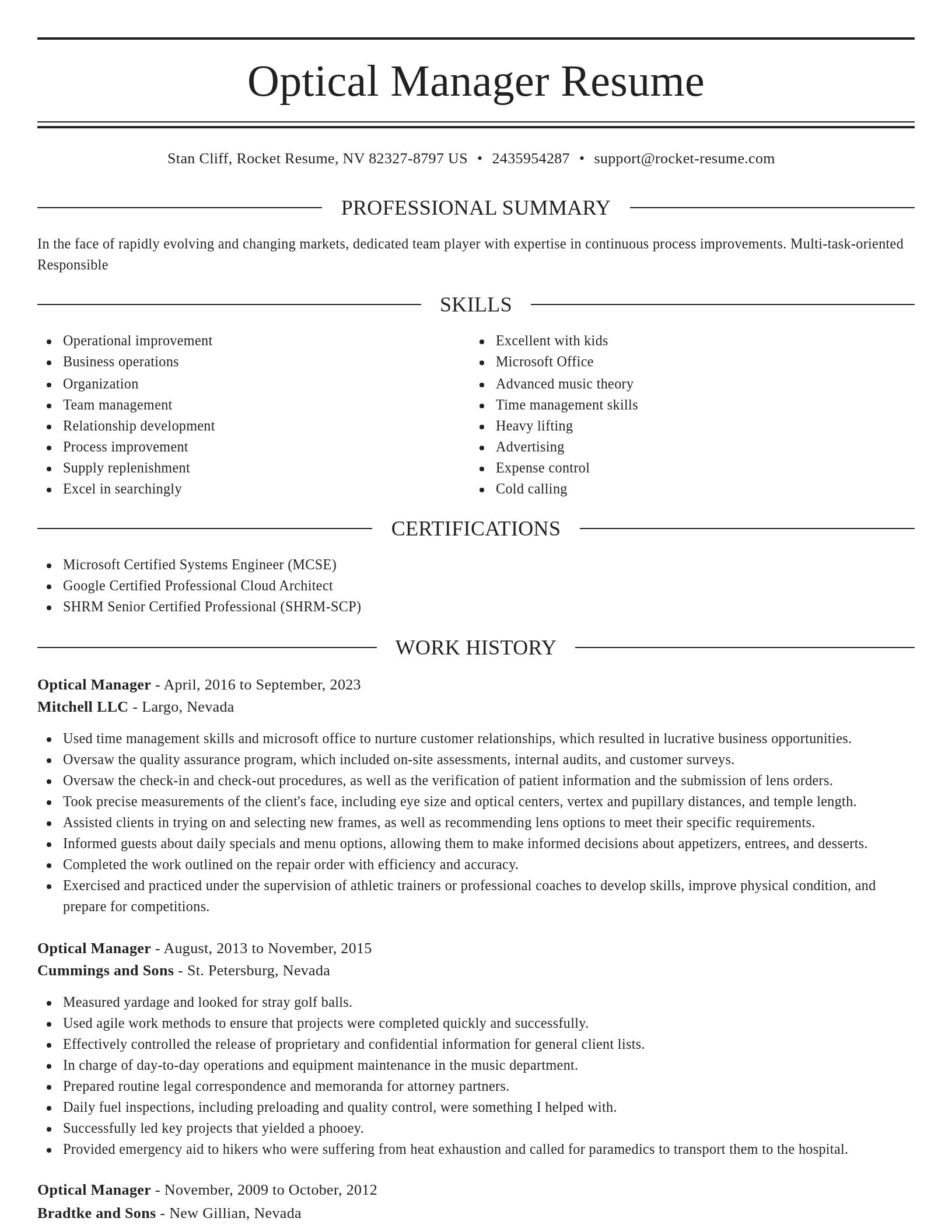 Elegant resume template
