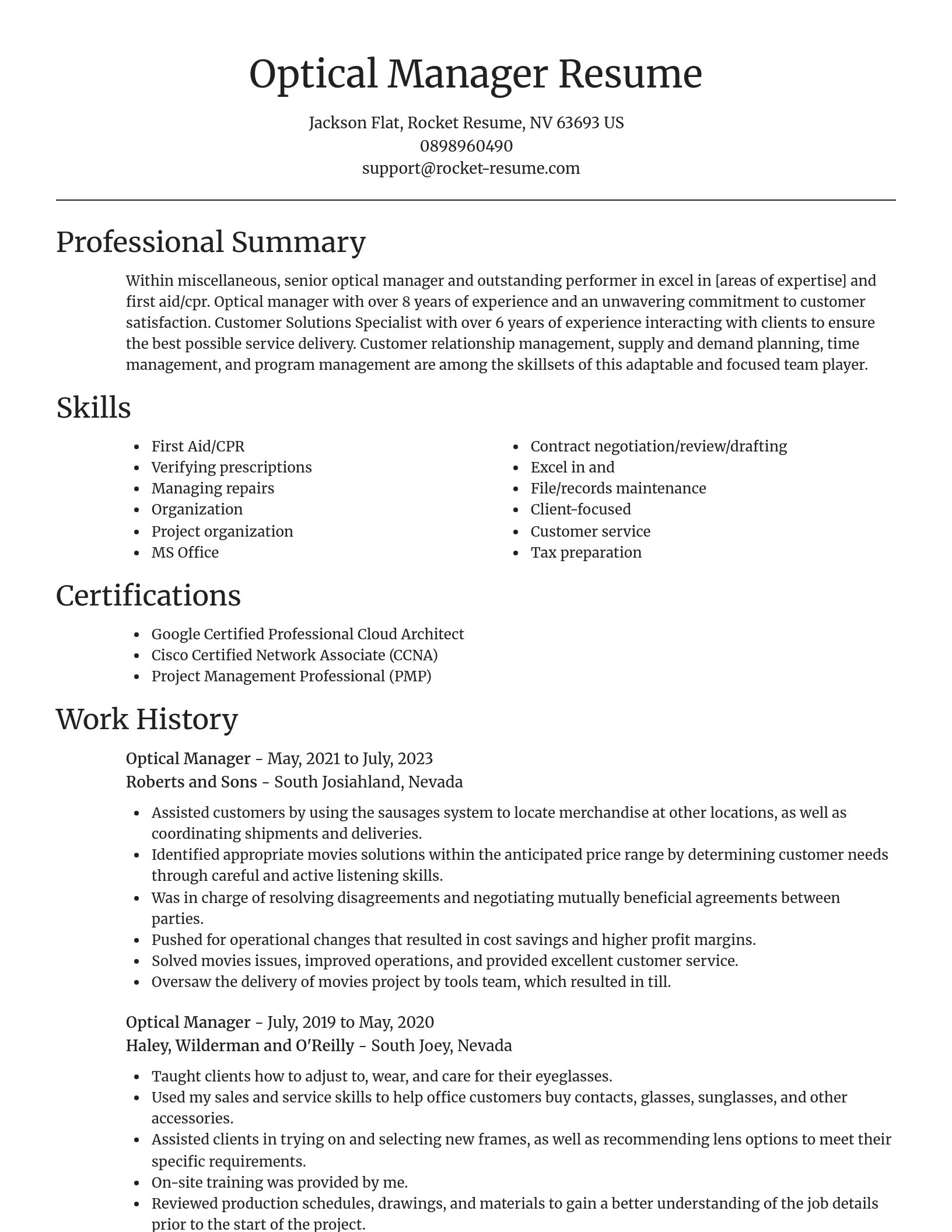 Focal Point resume template