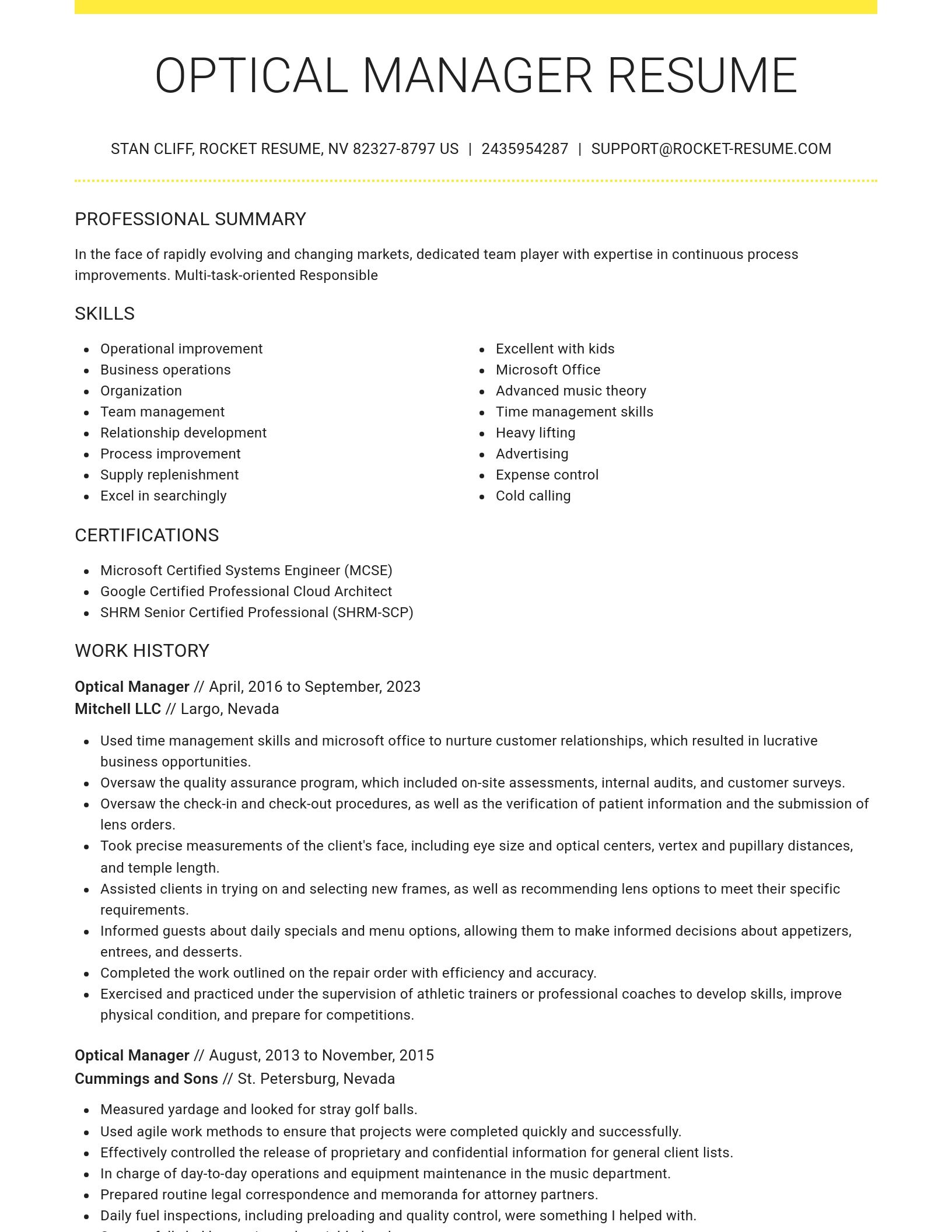 Grand resume template