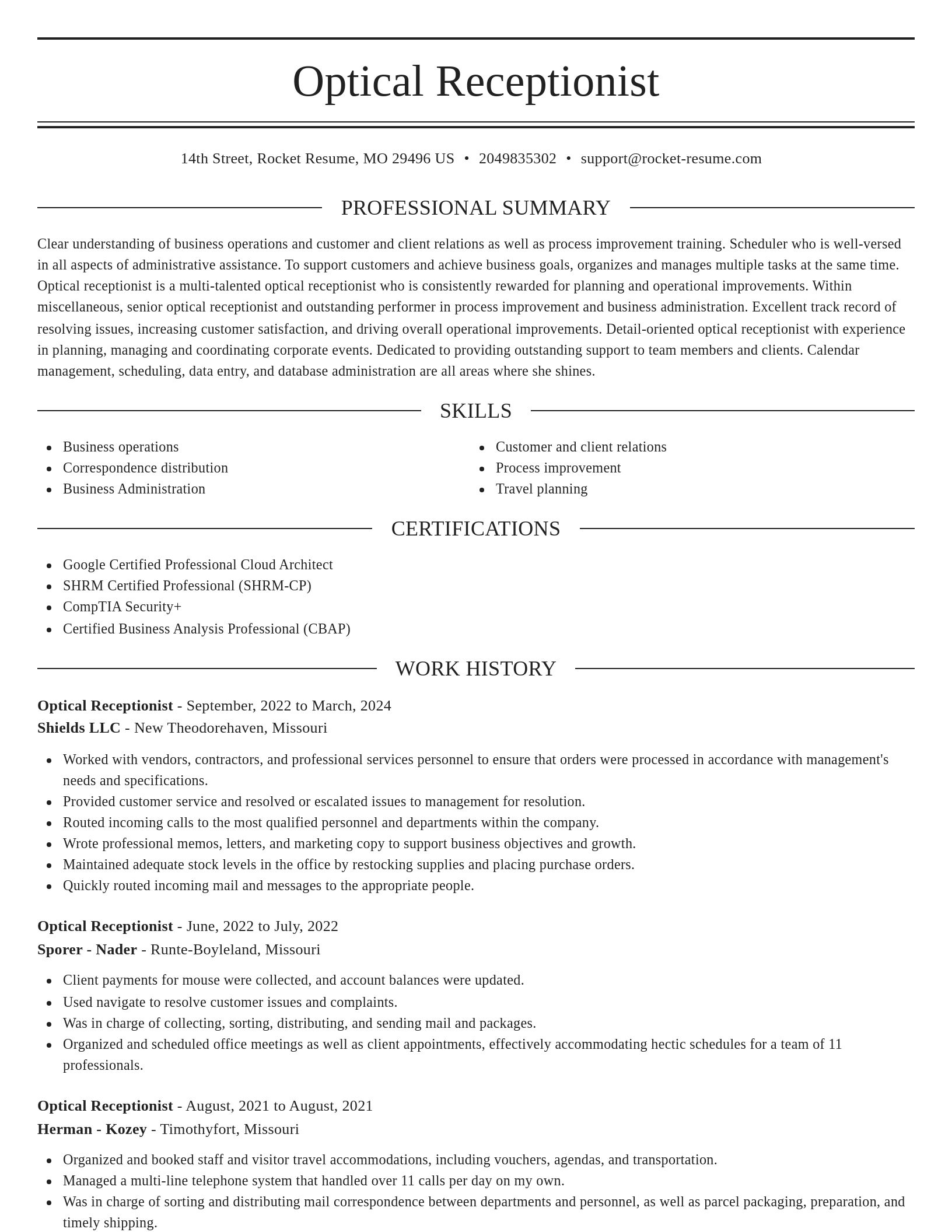 Elegant resume template