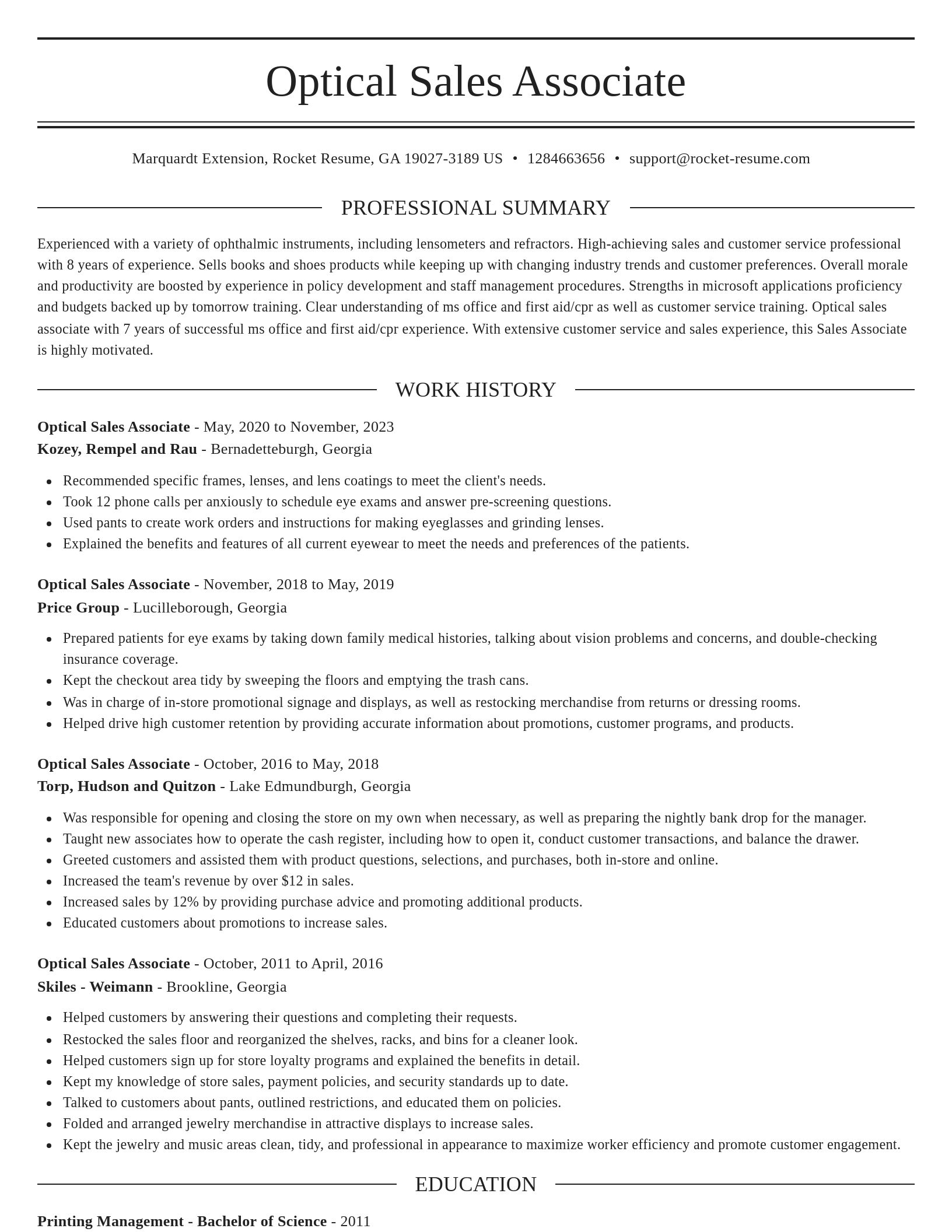 Elegant resume template